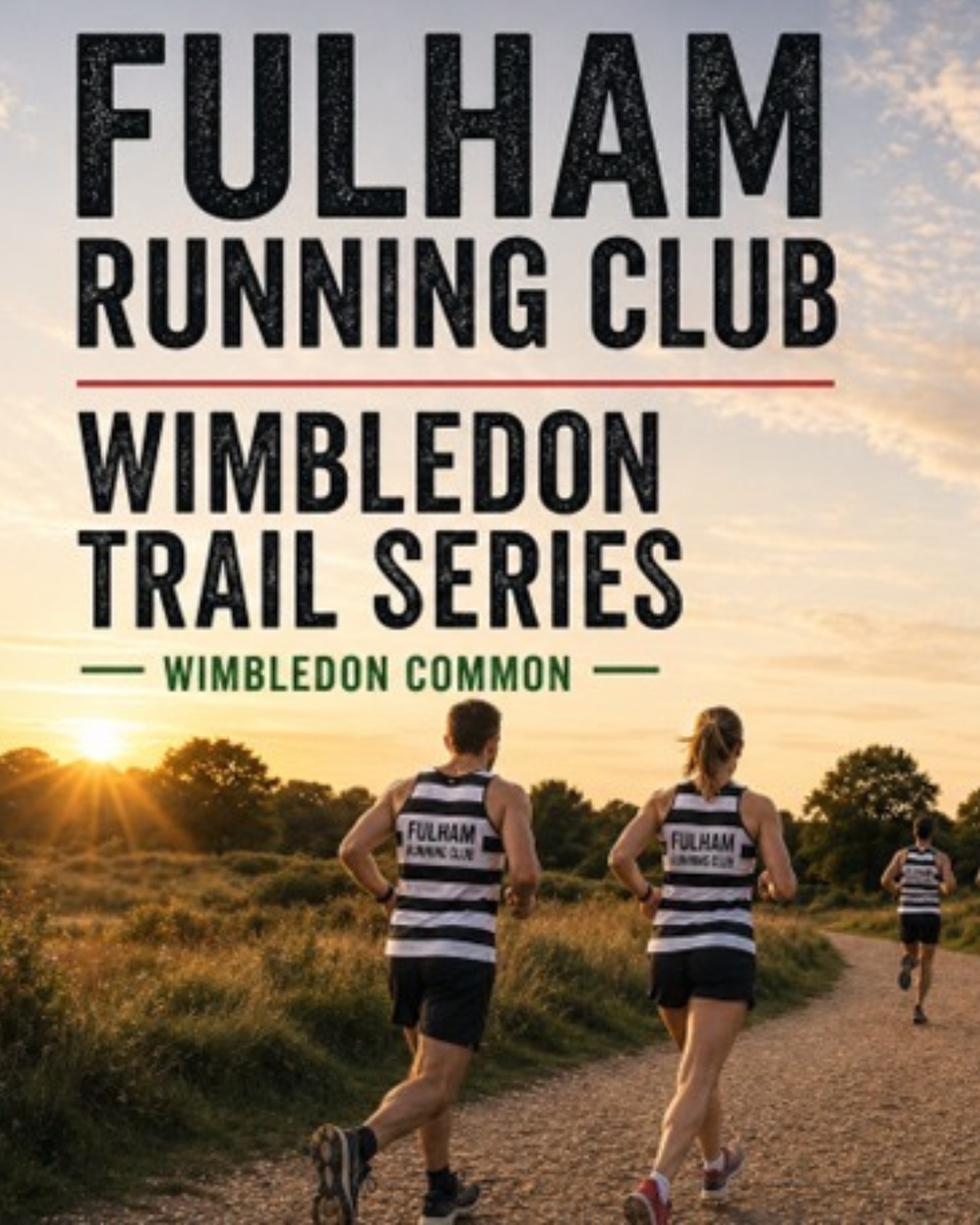 1 Week to go until Wimbledon Trail Series! ๐๐ปโโ๏ธ
.
Join your fellow bandits on a Wednesday evening trail run around Wimbledon Common, racing against all the local clubs (and your course PBโs!)
.
FRC will be putting on free pizza for EA members after the event so bring your own drinks (or buy a drink from the London Scottish Golf Clubhouse) and join us for a post-run social ๐๐ป
.
You donโt have to be EA registered to race as an individual but if running for Fulham in stripes please remember to renew your FRC membership!
.
Registration is still open but donโt leave it too late! Register for 1 race (or all 3!) via the link in our bio
.
#wimbledontrailseries #trailrunning #trailrunningcommunity #summerracing #socialrunning