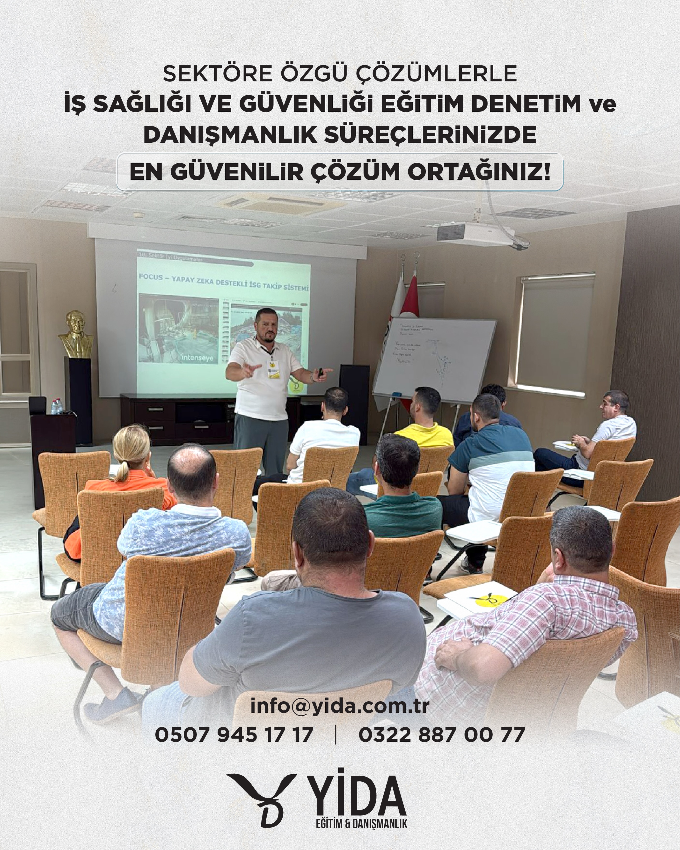İş sağlığı ve güvenliğinde doğru adımlar, güçlü yarınlar demek.
Eğitimden denetime, danışmanlıktan uygulamaya kadar her aşamada yanınızdayız.
YİDA ile güvenli bir çalışma ortamı artık bir tercih değil, standart.
#yidaeğitimvedanışmanlık #işsağlığıvegüvenliğieğitimi #i̇şsağlığıvegüvenliği