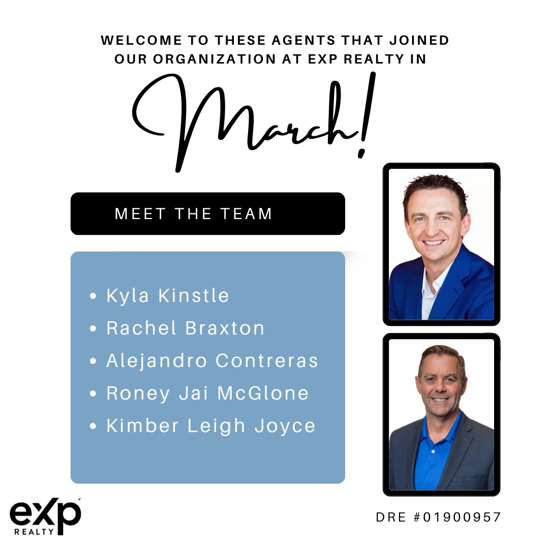 We are blessed to be able to impact these realtors’ lives. They joined our organization this past month at eXp Realty!
Welcome aboard!!
#exprealty #exprealtyproud #ONEexp #eXpsuccess