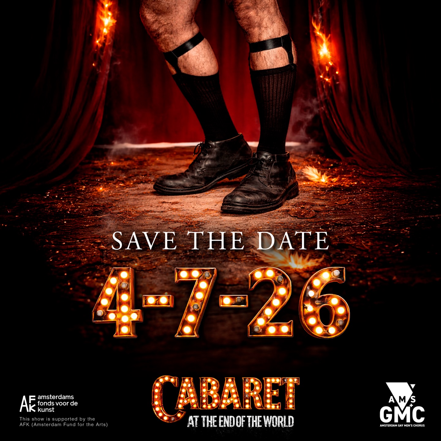 The countdown has begun…
72 hours until tickets go on sale for “Cabaret at the End of the World”, AMSGMC’s show that’s about to make your summer a lot hotter .
🗓 Monday, May 4 | 12:00 PM CEST
🎟 Don’t miss your chance to get a seat.
📲 Book via AMSGMC.nl
Set your alarms. Tell your friends. Save the date.