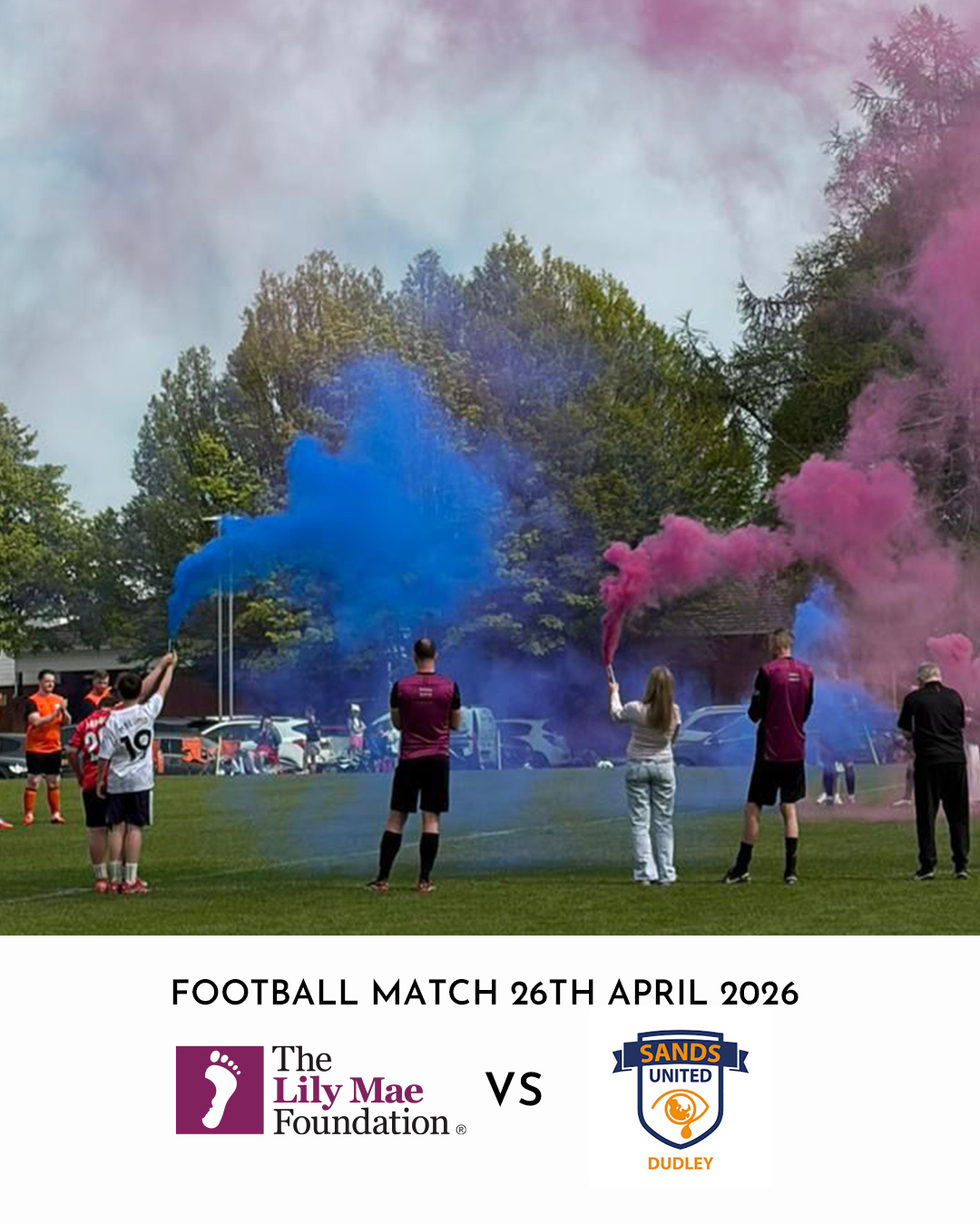 Another brilliant charity football match held this Sunday.
The Lily Mae Foundation vs Sands United Dudley
Final score: LMF 8–1 SANDS UTD DUDLEY
These matches are about so much more than football. They bring men together who share the heartbreak of losing a baby, bereaved dads supporting each other.
We’re already looking forward to our next Sands United fixture 🩷🩵