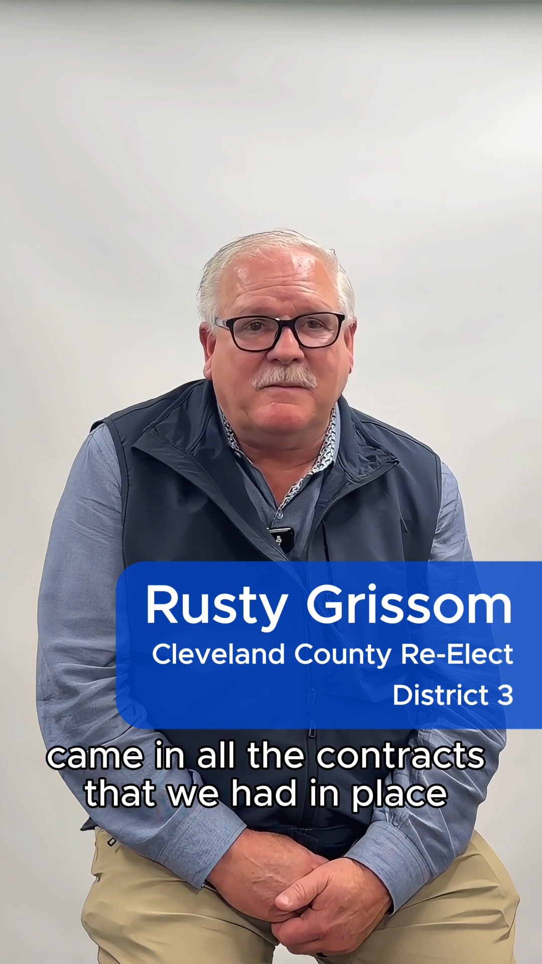𝗦𝗺𝗮𝗿𝘁𝗲𝗿 𝗗𝗲𝗰𝗶𝘀𝗶𝗼𝗻𝘀. 𝗦𝘁𝗿𝗼𝗻𝗴𝗲𝗿 𝗥𝗲𝘀𝘂𝗹𝘁𝘀.
Good leadership means asking the right questions and finding better solutions.
That’s exactly what we’ve done—making changes that are helping Cleveland County get more out of every dollar.
I’m committed to continuing that kind of responsible leadership moving forward.