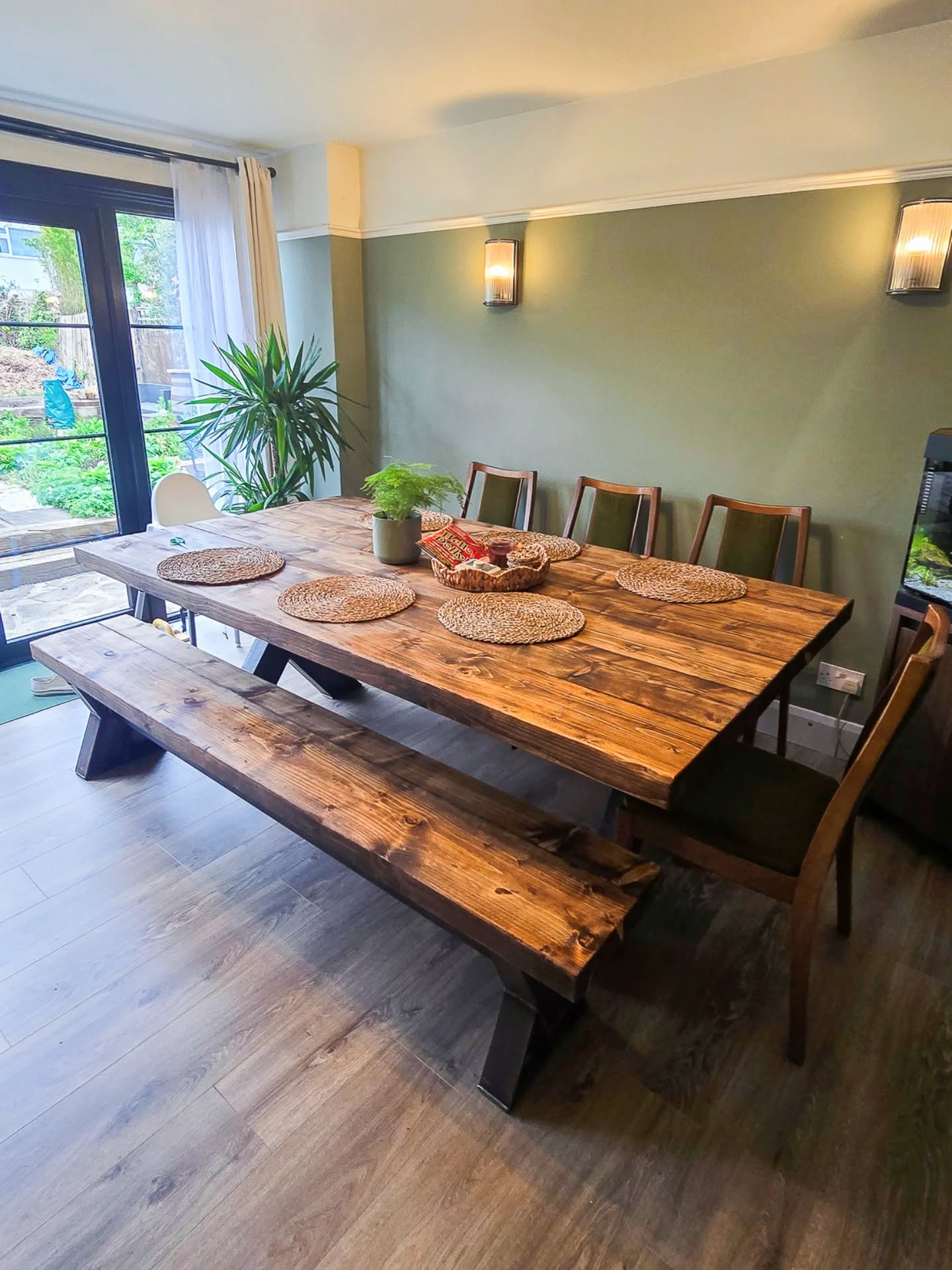Like what you see? Let's design yours.
This dark oak table and matching bench were built completely bespoke for this space - sized, finished, and detailed to fit perfectly. The deep tone of the oak brings out the grain beautifully, and paired with the clean steel base it's got that solid, timeless feel.
Drop us a message or head to our website to get yours started.
.
.
.
#darkoakfurniture #interiorstying #madeinsheffield #modernrusticstyle #britishmade