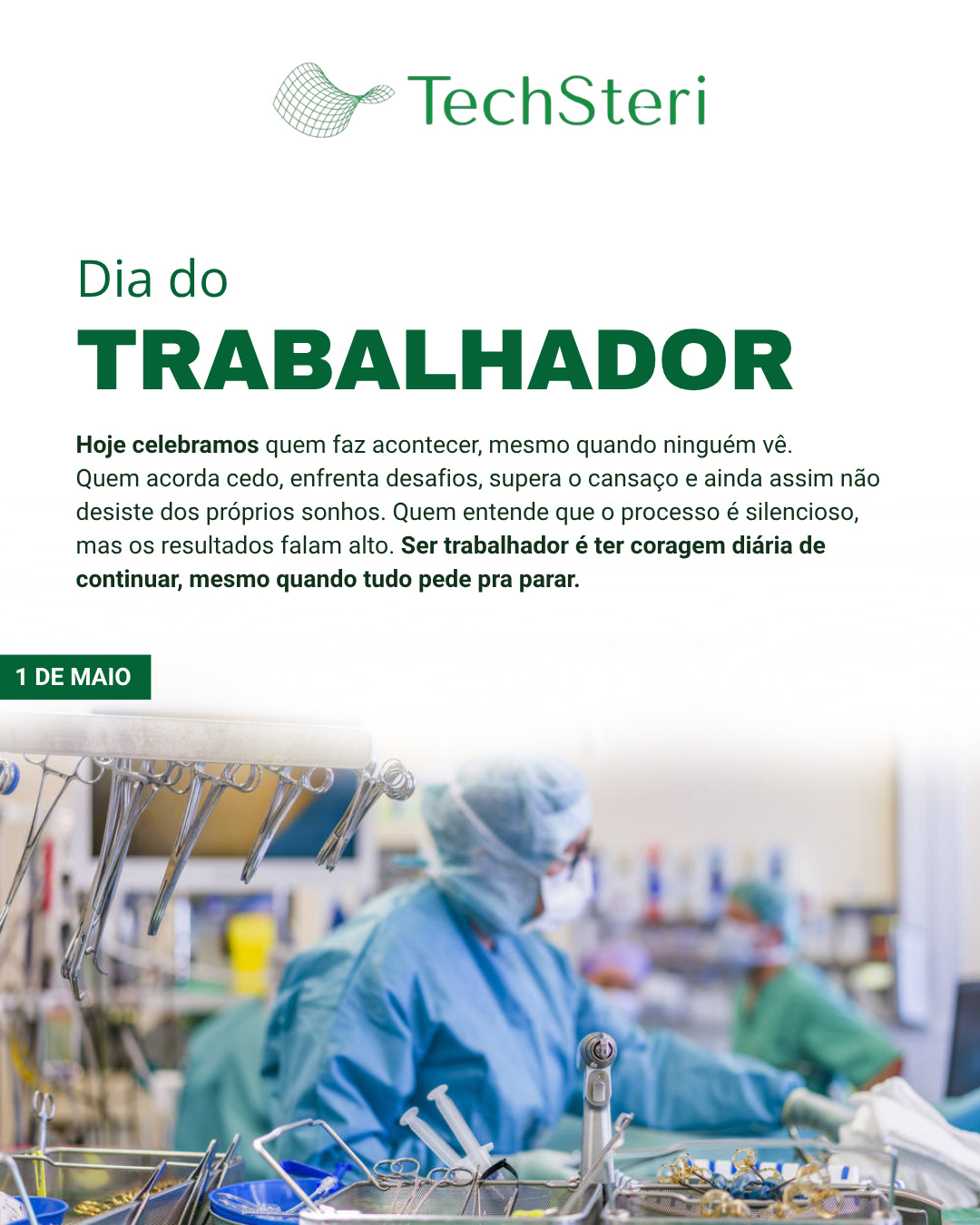Neste dia 1º de Maio, prestamos nossa singela homenagem àqueles que, dia após dia, com coragem e determinação, dedicam o seu talento para construir um futuro melhor. Vocês são a força que move o mundo. Parabéns a todos os trabalhadores! 👏