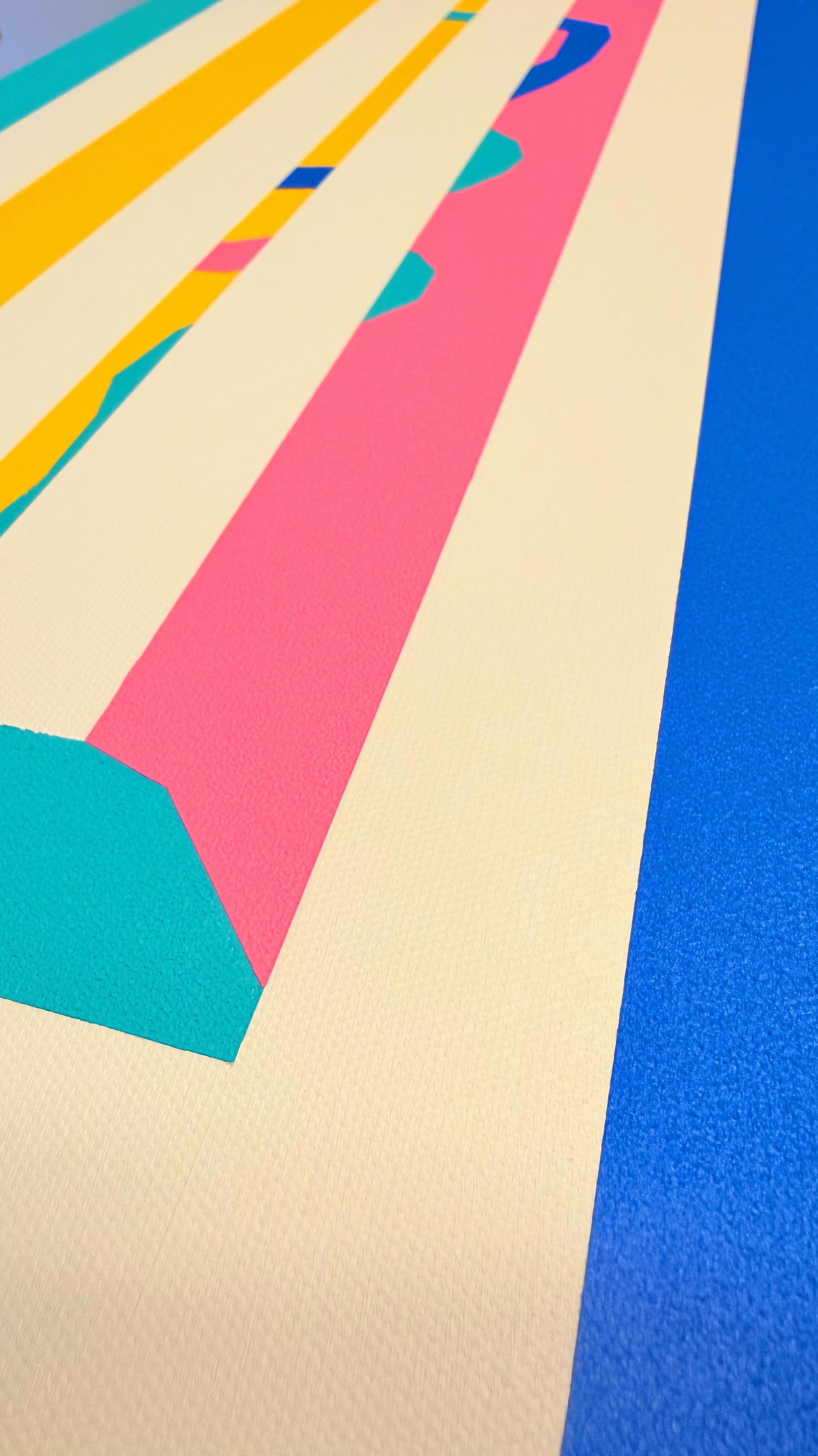 Sound up for the vibes. So satisfying. WIP, follow for final reveal. #ContemporaryArt #AbstractArt #TapePull #LondonArt #ASMR