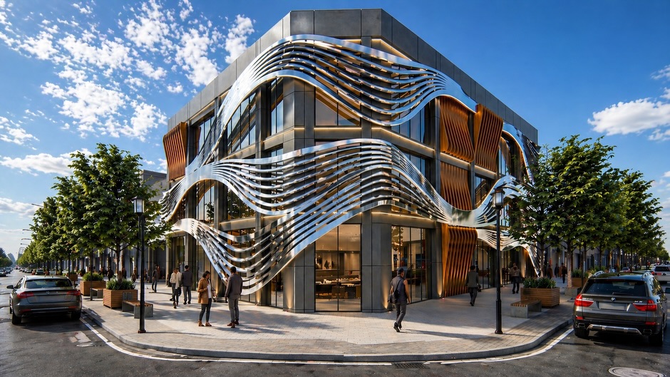 İmkan oldukça, tasarımda sınır tanımayız. ✨
#Architecture #FacadeDesign #Facade #buildingdesign #onhamimarlık