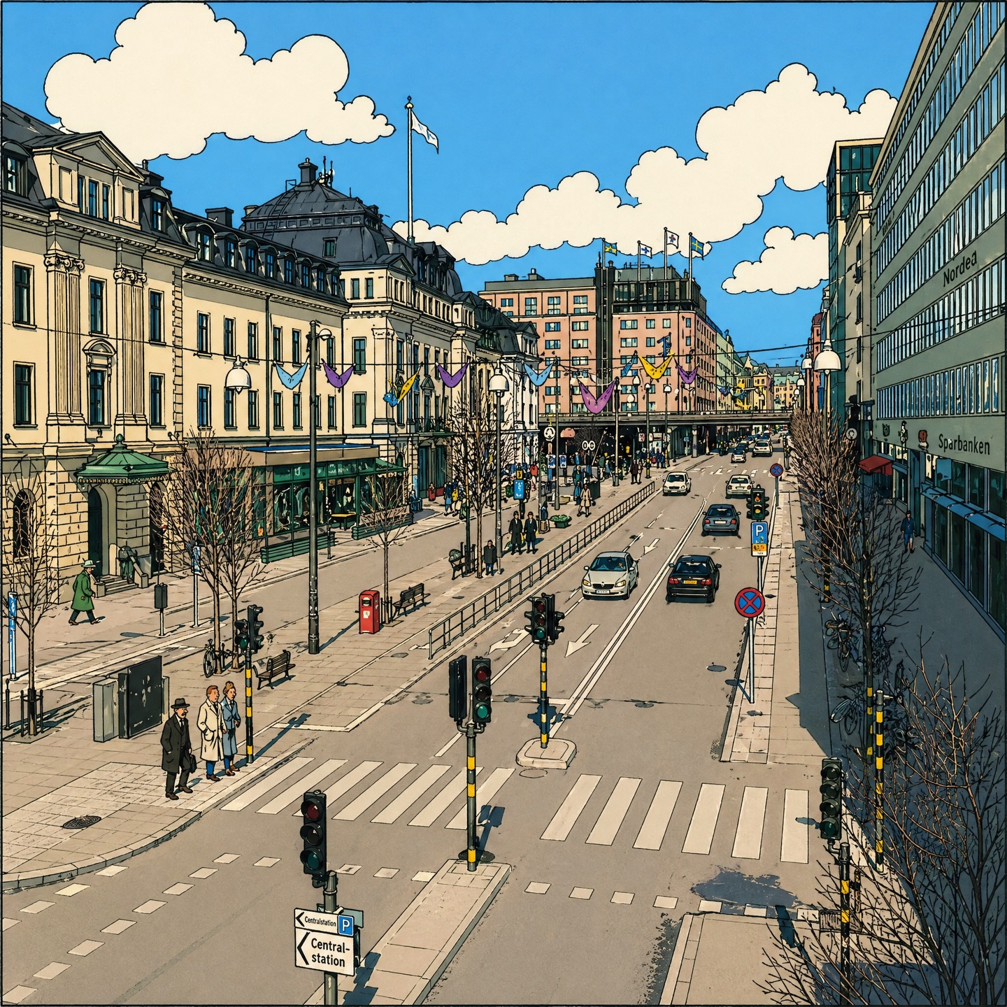 Stockholm.
Belgian comic style