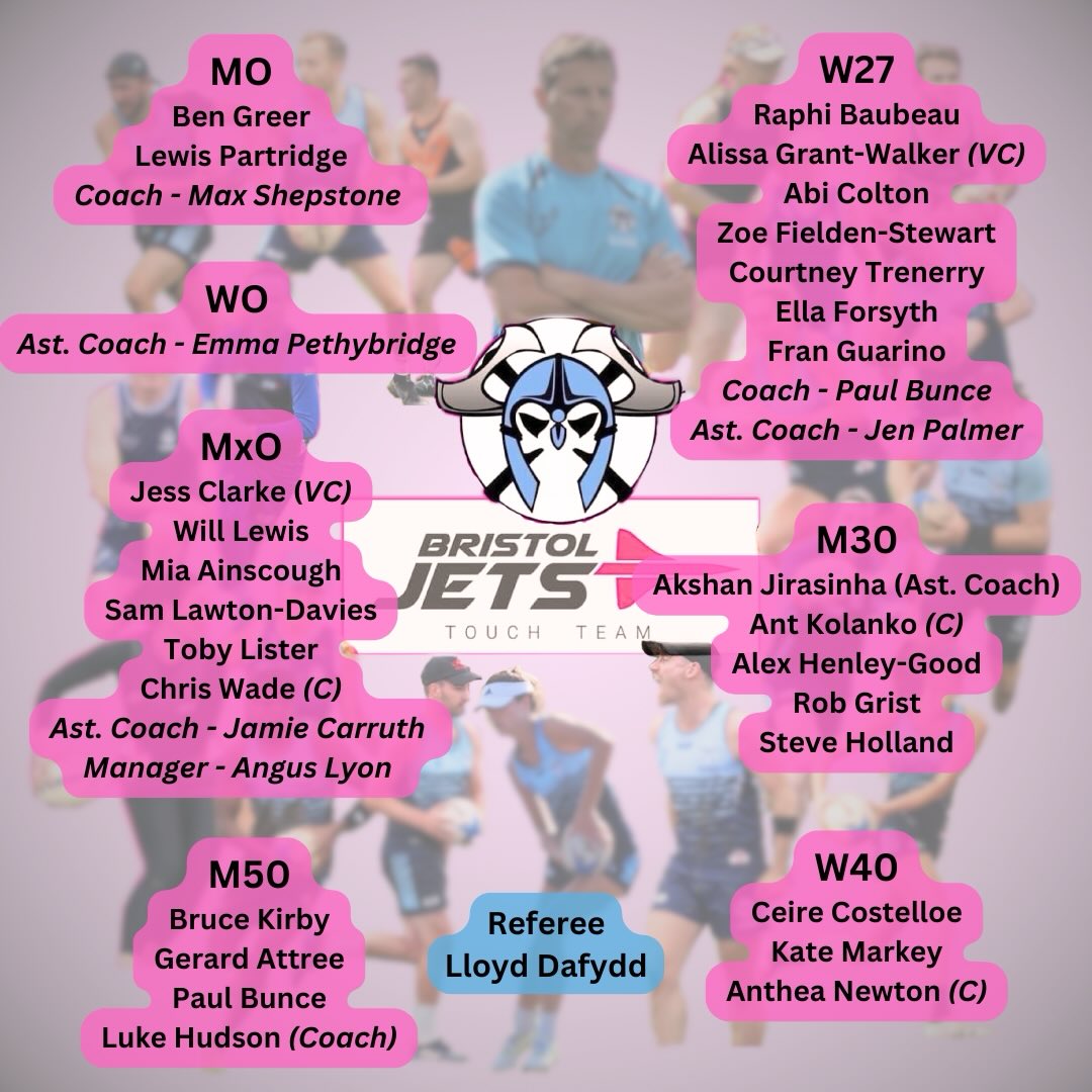 Huge good luck to our 33 Jets representing the South West this weekend at @englandtouch Nationals - keep your eyes on the Livestream 👀⚔️
#JetPack ✈️