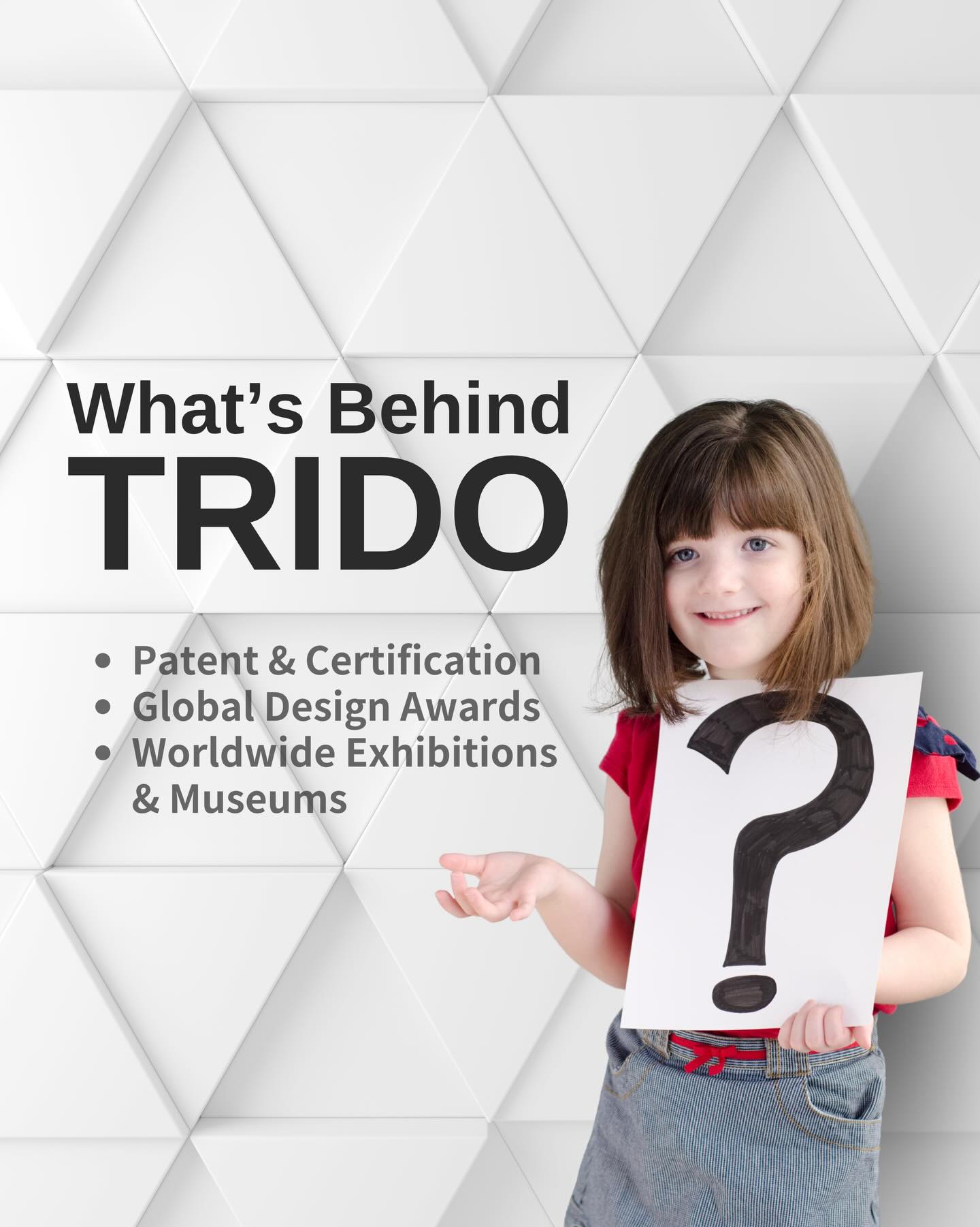 🔬 PATENT & CERTIFICATION
⠀
TRIDO is a set of magnetic blocks inspired by the geometry of Platonic solids: tetrahedron, octahedron, and truncated tetrahedron.
⠀
Each TRIDO element connects through a unique patented magnetic system. The magnets are positioned inside the blocks so that any face attracts to any other face. The pieces automatically align along their edges, and there is no “wrong side.”
⠀
📜 CE Certified — compliant with British and international safety standards.
TRIDO is made from durable, non-toxic ABS plastic and holds the CE mark, meeting all British and international safety requirements for children aged 3+.
The elements feature smoothly rounded edges for maximum safety and a pleasant tactile experience.
⠀
🏆 AWARDS
⠀
On March 10, 2022, the TRIDO magnetic construction set was awarded the prestigious 🔴 Red Dot Award 2022 «Best of the Best» — the highest honour in this renowned design competition.
⠀
Additionally, TRIDO won two awards at the international A’ Design Award:
🥈 Silver Award in the «Toys, Games and Hobby Products» category (2022–2023)
🥈 Iron Award in the «Homeware Design» category (2022–2023)
⠀
🏛️ EXHIBITIONS & MUSEUMS
⠀
TRIDO has been showcased at leading international exhibitions, including London Toy Fair, Nuremberg Toy Fair (Spielwarenmesse), Maison & Objet in Paris (2025), and other prestigious design and toy platforms.
⠀
TRIDO is also available in the museum shops of renowned art institutions:
— Chrysler Museum Shop (USA),
— Phoenix Art Museum Store (USA),
— Arkansas Museum of Fine Arts Store (USA).
⠀
🌍 INTERNATIONAL RECOGNITION
⠀
Today, TRIDO is in demand and sold across many countries — from Europe and the UK to the USA and China.
⠀
It is loved both as an educational construction toy for children (developing spatial thinking, creativity, and STEM skills) and as a sophisticated design object for adults — perfect for relaxation, focus, and creating stunning desktop sculptures.
⠀
Thanks to our partnership with Hape, TRIDO’s global reach continues to grow.
⠀
Thank you for being with us on this journey ❤️
⠀
#TRIDO #TRIDOart #RedDotAward #MagneticToy #STEM DesignToy