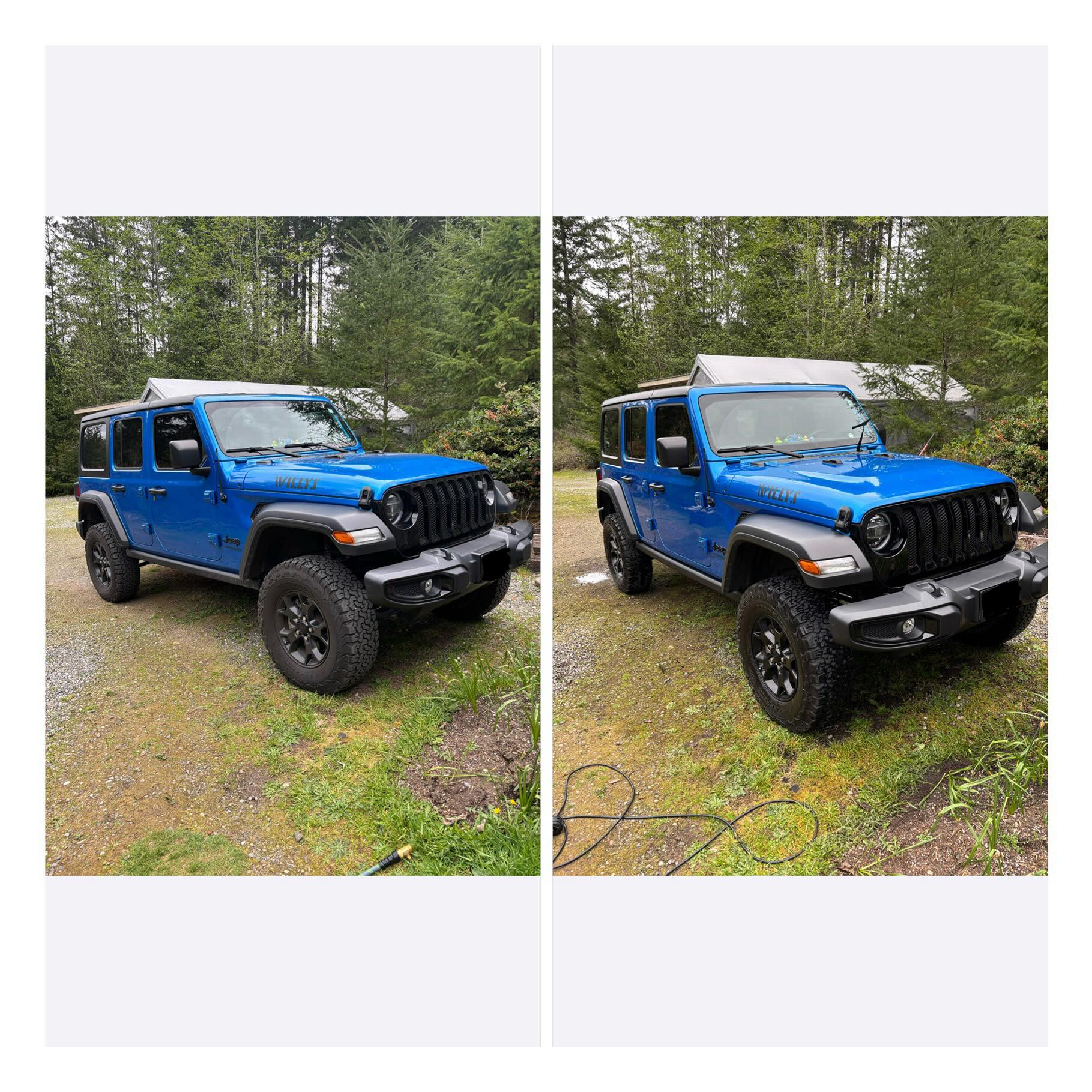 Full detail on this gorgeous 2020 Jeep Wrangler Willys! This is my wife’s truck and she’s a gardener so it has to get a full detail once a month! But even with all that soil, leaves, flowers, and snails it still shines up wonderfully!