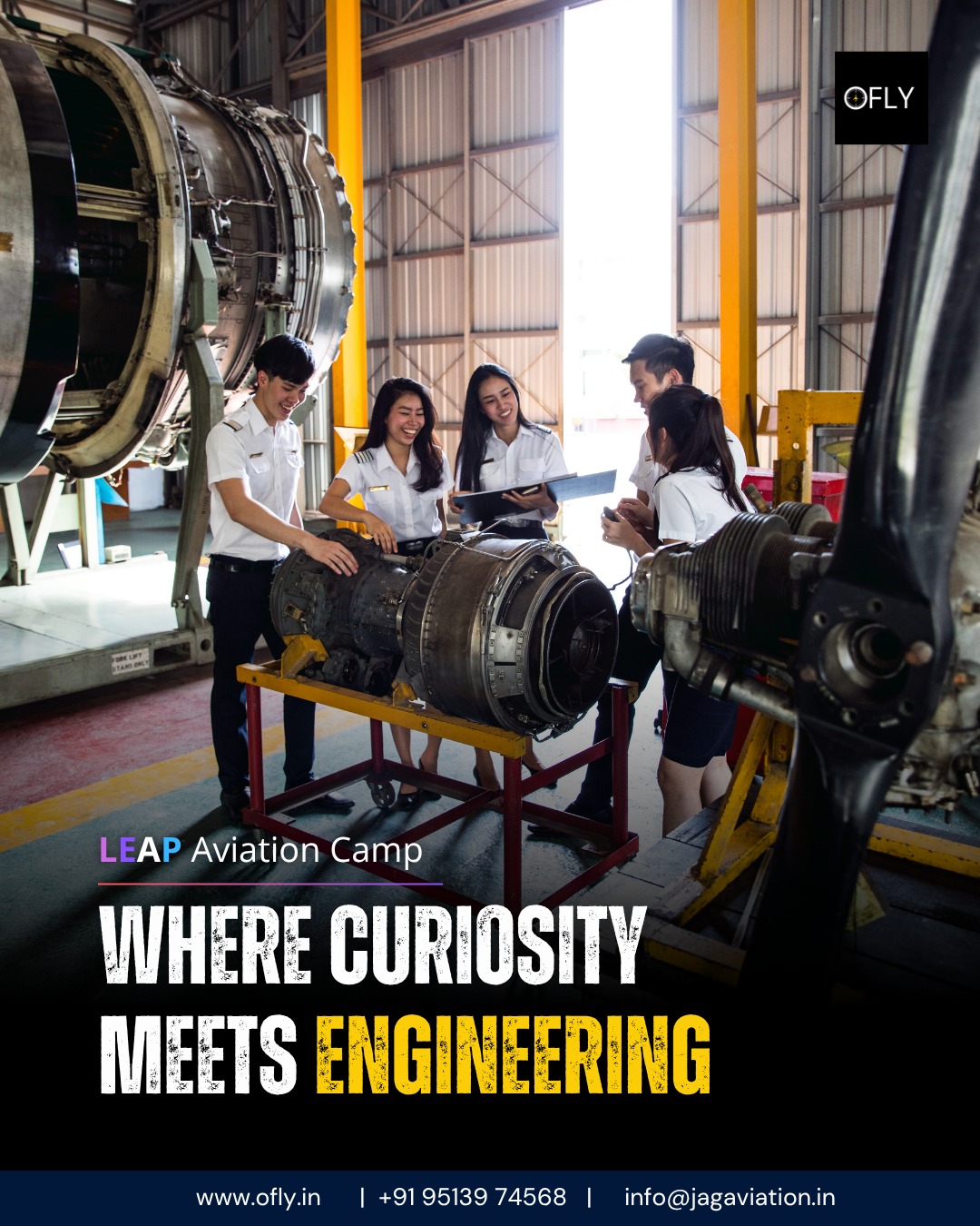 Curiosity is where every aviation journey begins. ✈️
At LEAP Aviation Camp, students go beyond textbooks -
exploring real aircraft components, understanding engineering,
and seeing how aviation truly works.
Because the best learning happens when curiosity meets experience.
#OFLY #LEAPAviationCamp #AviationEngineering #FuturePilots #AviationStudents #HandsOnLearning