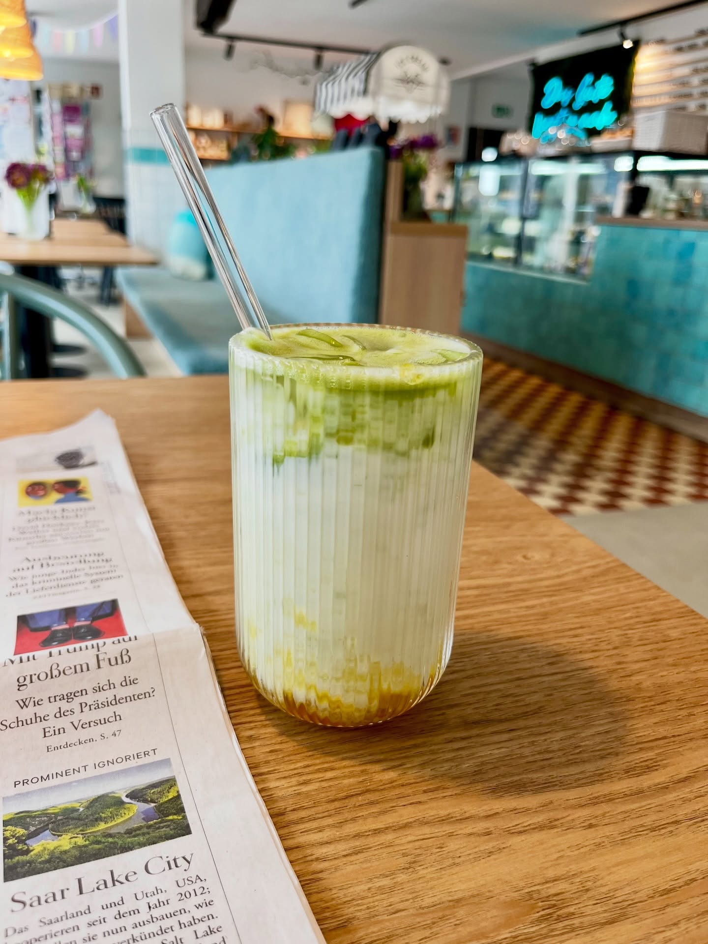 Wochenspecial Iced Mango Matcha! #matchalove #matcha #brunswig1871 #stormarnbeglückt