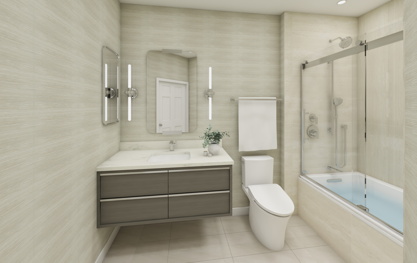 Who said Condo bathrooms have to be boring...
This client wanted a luxury upgrade on their primary bath in their condo. Their goals were sleek, warm, and easy to clean but wanted it to feel like their were staying at a high-end hotel.
You tell me..did I deliver that? let me know in the comments 👇
.
.
.
.
#virtualinteriordesigner #virtualinteriordesign #apartmentbathroomdesign #luxuryhomedesign #cainteriordesigner