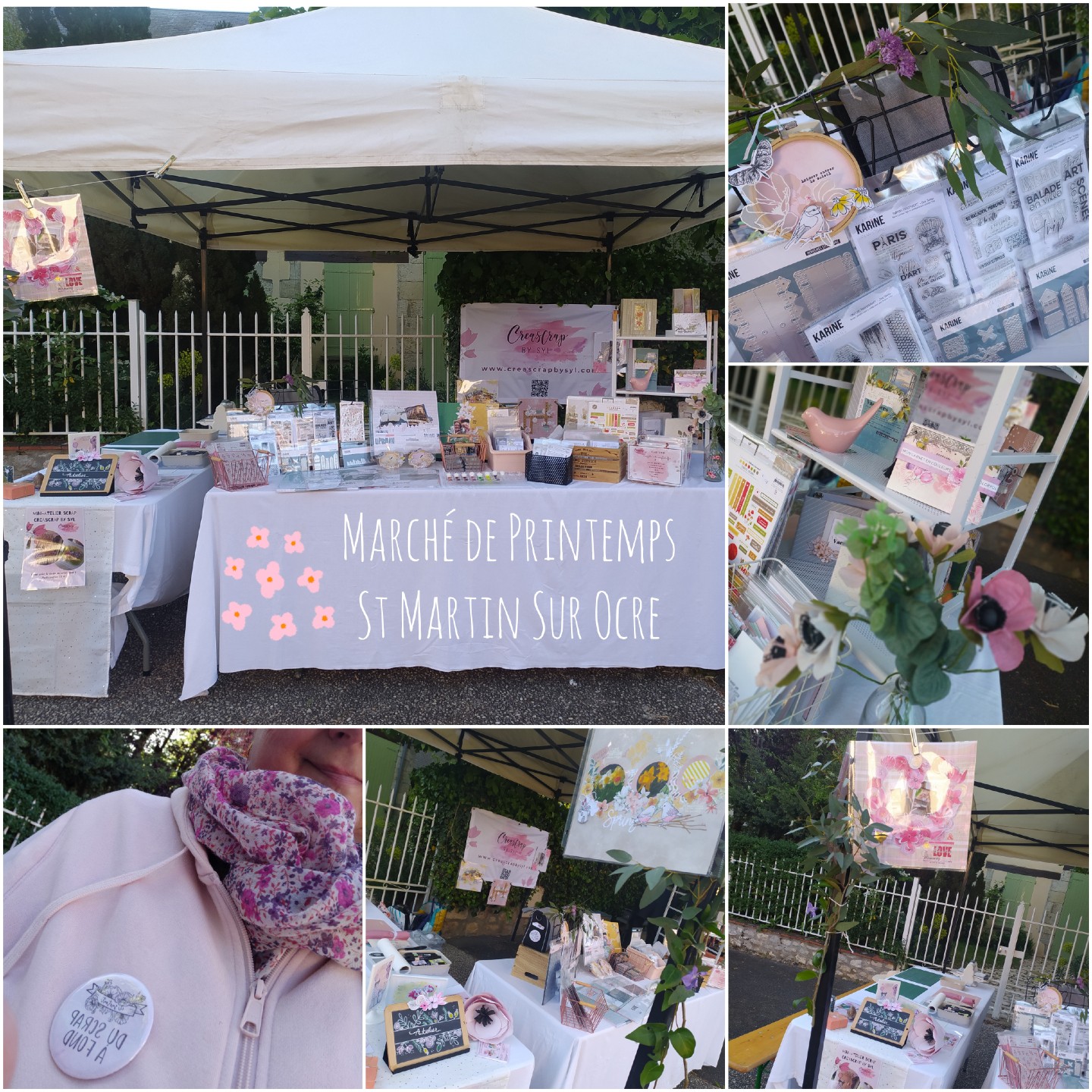 Quel fantastique dimanche ensoleillé pour le marché de Printemps orchestré par les Potes de l'Ocre.
Imaginez un peu : réveil aux aurores, 7h du mat' pour l'installation de notre stand, déjà prêts à faire vivre ce marché plus vite qu'une cafetière italienne sur le feu.
Pas étonnant que ça ait attiré la foule : des stands variés, allant de producteurs locaux à des artisans triés sur le volet par nos organisateurs.
Quant à moi, j'étais dans mon antre, à la maison. L'occasion parfaite pour dévoiler mes nouveautés au grand jour et animer des mini-ateliers découverte. Mes fidèles étaient là, comme toujours, et j'ai même rencontré de nouveaux visages, qui ne le savent pas encore, mais qui sont à deux doigts de devenir des accros du scrapbooking !
Pour fêter cette belle journée passée, nous avons profité de nos petites emplettes sur le marché lors de notre apéro time !
Monsieur a craqué pour du Sancerre direct du producteur – consommé avec modération bien sûr, – et moi, j'ai misé sur des chips de lentilles aromatisées, nutri-score A (grâce à ma première élève 😉 et pourtant je n'aime pas les lentilles..) Oui, oui, tout ce qu'il faut pour un apéro de champions et une bonne action avec de mignonnes boucles d'oreilles du stand des Roses de Jeanne.
Bref, une journée sous le soleil et la bonne humeur !!!!!!!!!!!!
Prochain rendez-vous au site de Mantelot à Châtillon Sur Loire le samedi 16 mai. Nouveaux ateliers en préparation, accrochez-vous à vos ciseaux !
Bonne semaine et n'oubliez pas votre crème solaire 🌸
Sylvie
https://www.creascrapbysyl.com/
#creascrapbysyl #artisanat #printemps #ateliers #scrapaddict