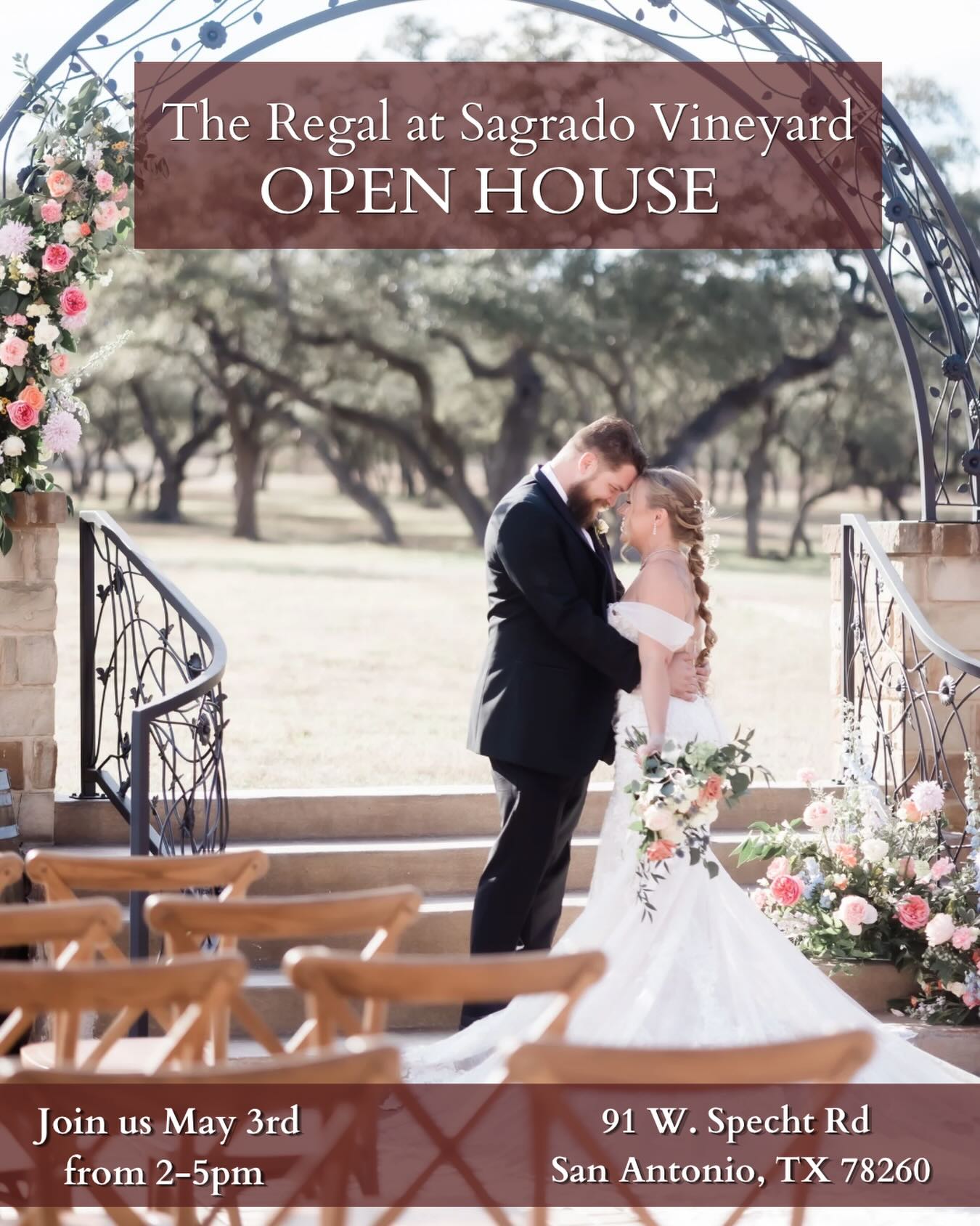 We’re so excited to be part of this beautiful Open House at The Regal at Sagrado Vineyard this Sunday!🥂
Come meet our team, tour the space, and start dreaming up your perfect day with us by your side.💍
We can’t wait to connect with future couples and bring your vision to life, see you there!🤍
#TeamOneLuxuryEvents #WeddingPlanning
#SanAntonioWeddings #OpenHouse
#WeddingInspo