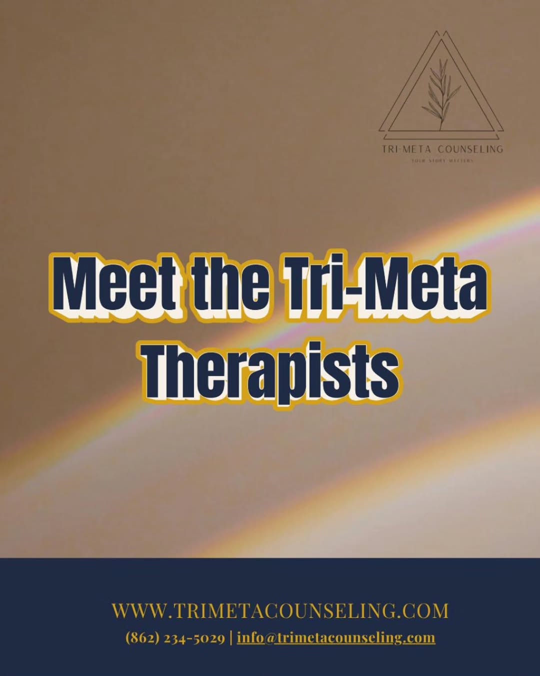 At Tri-Meta Counseling, therapy isn't one size fits all and neither are our therapists.
Each clinician brings their own story, appriach, and energy into the room, so you can find someone who supports you and your needs.
Whether you are navigating anxiety, relationships identity, life transitions, or just feeling stuck - there'd a space for you here 🫶🏽
💫 Bilingual support (English & Español)
💫 Support for children, teens, adults, couples, & families
💫 Daytime, evening, & weekend availability
💫 In-person & remote options
🌟 A team that leads with empathy, respect, & care
Because finding the right therapist matters.
Take a moment to get to know our team and when you are ready, we're here for you.
Schedule your free 15-min consultation 📲
Your story matters.