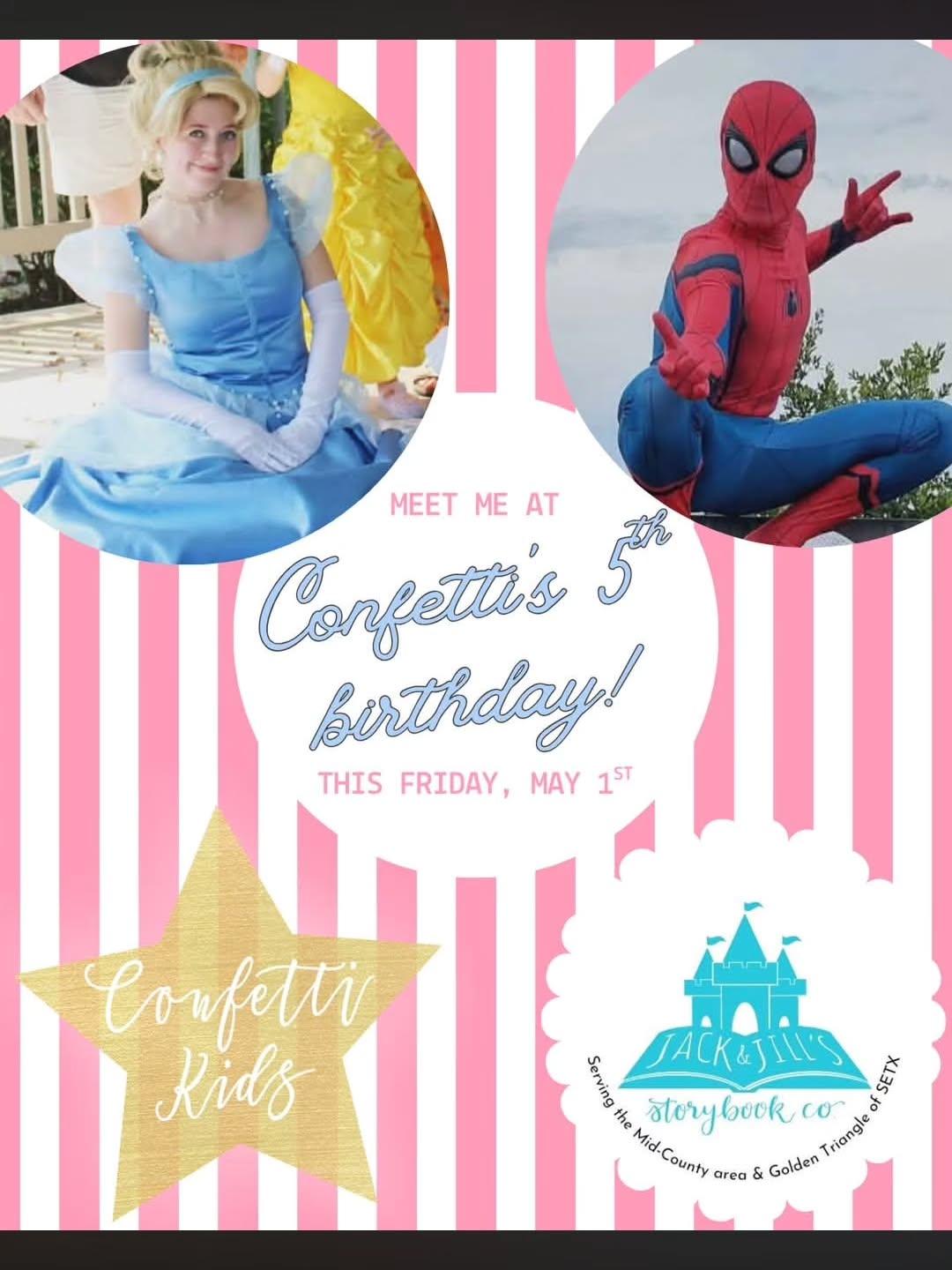 Looking for something fun to do with the kiddos this Friday?!
Stop by @shopconfettikids_ this Friday from 11-12 p.m. for a chance to meet Our Midnight Princess & Web-Slinging Hero!
We'll see you soon!
#jackandjillsstorybookco