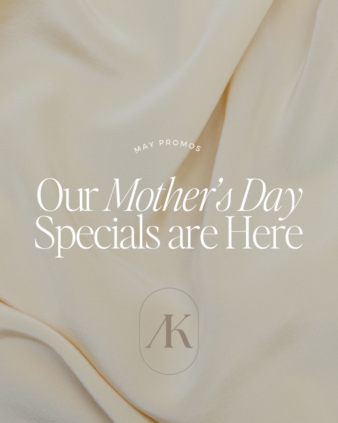 ✨ Our May Specials Are Here! ✨
Our deals just dropped—and they’re so worth a peek!
Think savings on your fave treatments, a little extra self-care, and skincare perks that won’t last long 👀
Spots always fill fast, so if something’s calling your name or your moms… You know what to do 😉
Tap the link in bio and snag your spot!