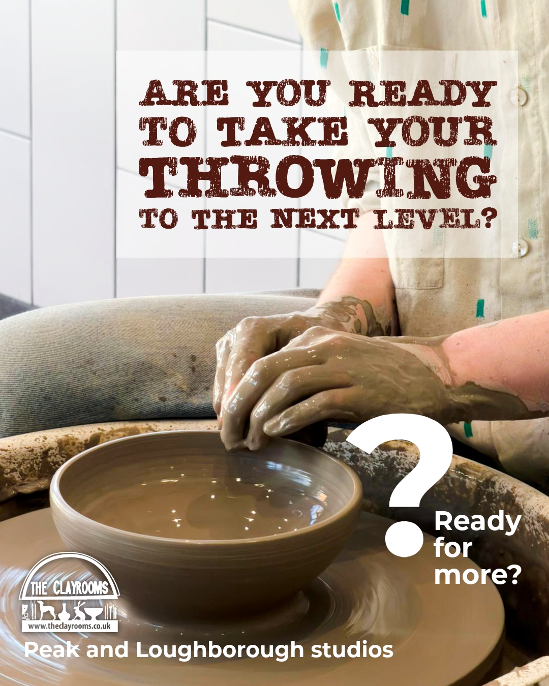 Ready to Take Your Throwing to the Next Level? 🌀
You’ve learnt the basics… now it’s time to take your pottery skills further.
If you can throw a basic cylinder and you’re ready to build confidence, refine your technique and create pieces you’ll genuinely be proud of, these upskilling pottery courses are for you 👐
From throwing larger bowls and learning how to make lids, to refining trimming techniques, creating a proper foot, and exploring more advanced glazing methods — these sessions are designed to help you move beyond beginner throwing and into real progression.
Choose your studio:
📍 Peak Village – Sunday 10th May
A full day with Kim focused on throwing larger bowls, working with heavier clay weights and having a go at lids. Perfect if you’ve completed a basic throwing course and want to push yourself further.
📍 Loughborough – Thursdays from 14th May
Our 5-week upskilling throwing course focused on bowl making, where you’ll create your own full set of bowls — one large, two medium and two small — while developing stronger throwing, trimming and glazing skills.
Both courses are beginner-friendly for those with basic throwing experience, fully guided, and designed to help you feel more confident at the wheel.
✨ Limited spaces available at both studios
Which one would you choose? A full-day intensive or a 5-week skills course? Tell us below 👇