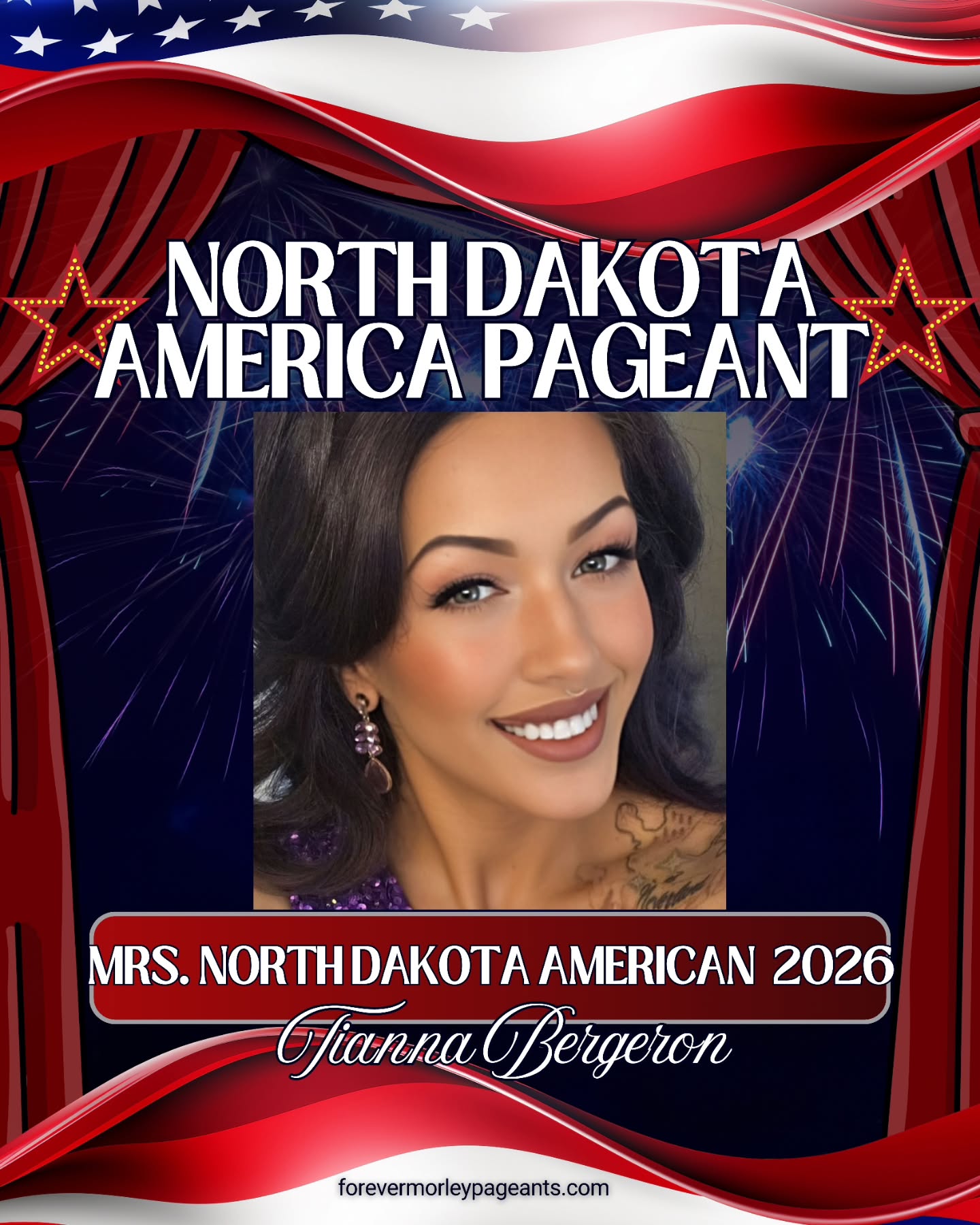 MRS. NORTH DAKOTA AMERICAN 2026 GOES TO...Tianna Bergeron!
Congratulations π π π
#ForevermorleyProductions #pageant #NorthDakotaAmericaPageants