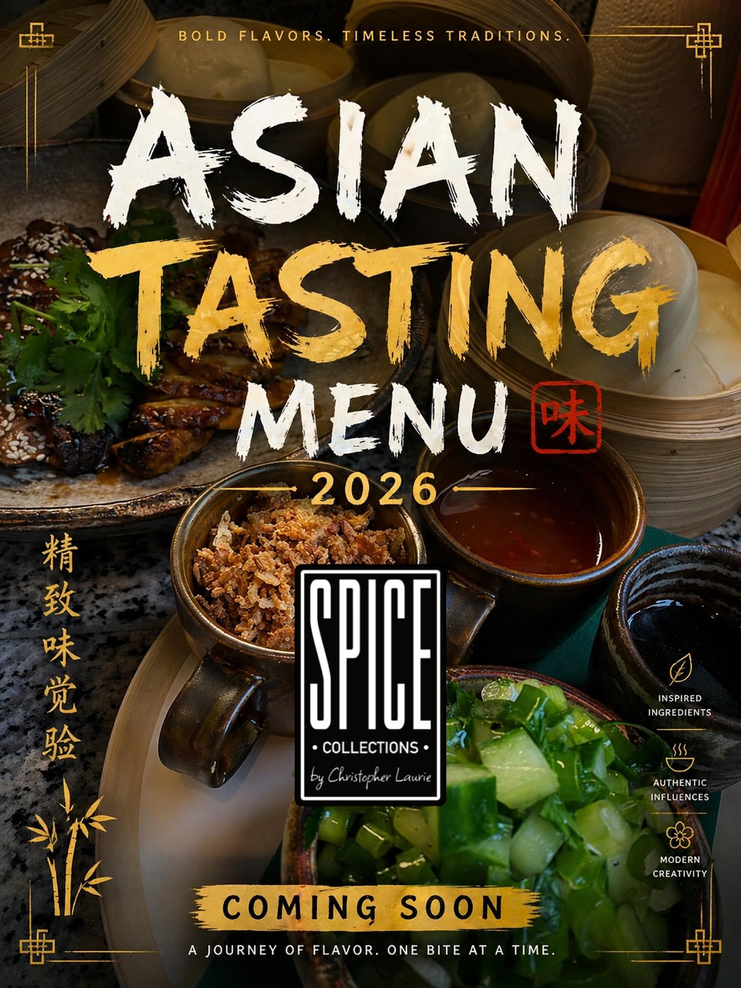 Asian Tasting Menu 2026 🎋
We have been working on our new Asian tasting menu which will be available this Autumn.
Dishes like our Katsu chicken curry bao bun from @spicecollectionsuk will be included and our so to be famous Cambodian tiger prawn and crab toast with sweet & sour sauce.
Korean BBQ lamb rump with our NEW Massaman curry and to finish lemongrass & Lime leaf panna cotta with caramelised Pineapple 🍍
COMING SOON! 🌶️