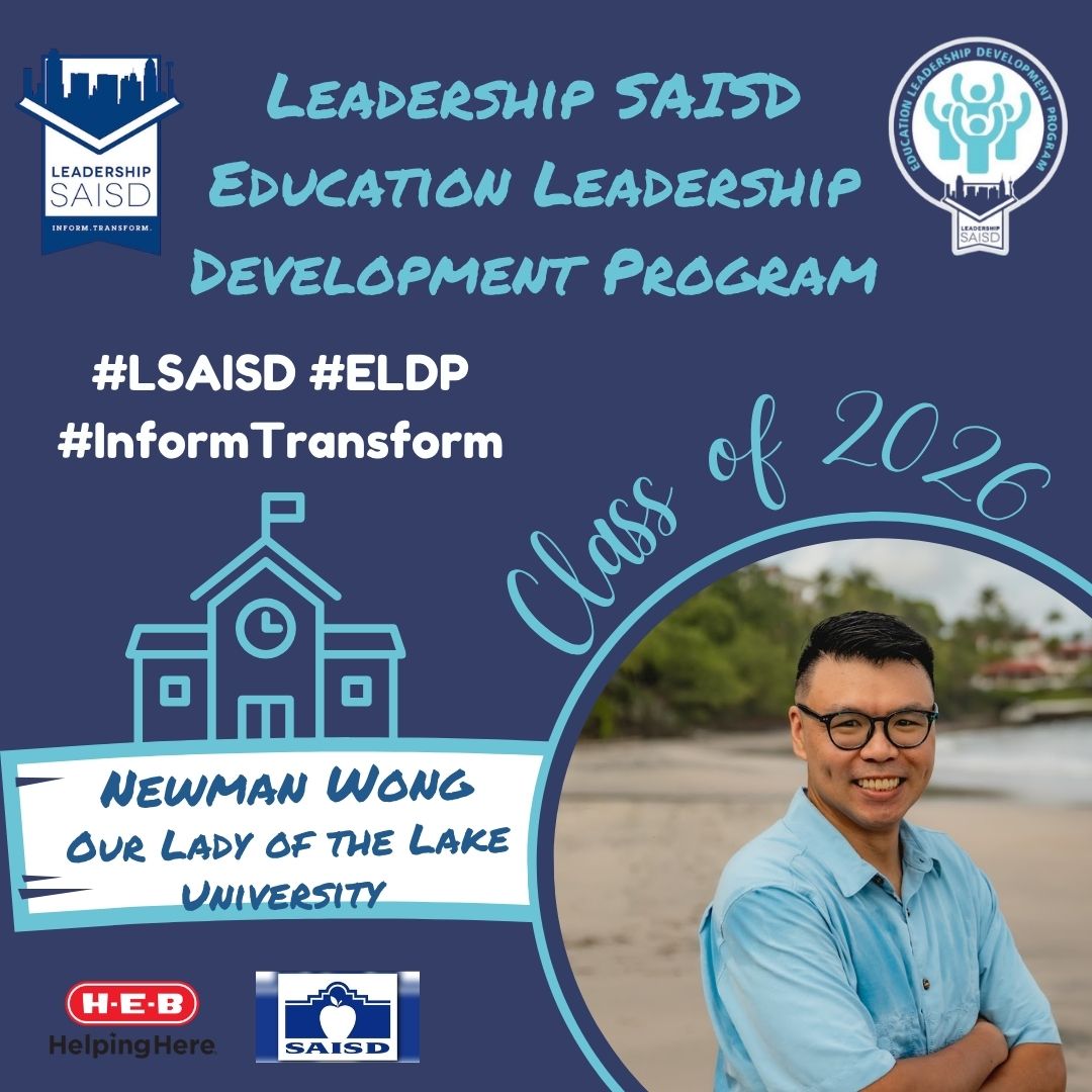 #ELDP Class of 2026 Spotlight ✨ Newman is the Director of Institutional Research and Analytics at Our Lady of the Lake University. Originally from Hong Kong, Newman came to the US as a high school exchange student. After high school graduation, he decided to stay in the United States to further his education. A first-generation college student, he earned an A.A. in Sociology from Del Mar College, a B.A. in Sociology from Texas A&M University-Corpus Christi, an M.A. in Sociology from the University of Oklahoma, and recently an M.B.A. from Western Governors University. Newman has fifteen years of experiences in institutional research, assessment, and accreditation. He has taught undergraduate sociology and business courses as an adjunct faculty member. As an applied sociologist, Newman has collaborated on research projects with faculty and practitioners from different disciplines and presented findings at conferences and in peer-reviewed journals. Outside of work, Newman enjoys traveling, trying new food, and yoga. He also has volunteered for different nonprofits, including serving on boards of directors. #LSAISD #informtransform #publiceducation Thank you to our 2026 Program Sponsors @heb and @sanantonioisd
