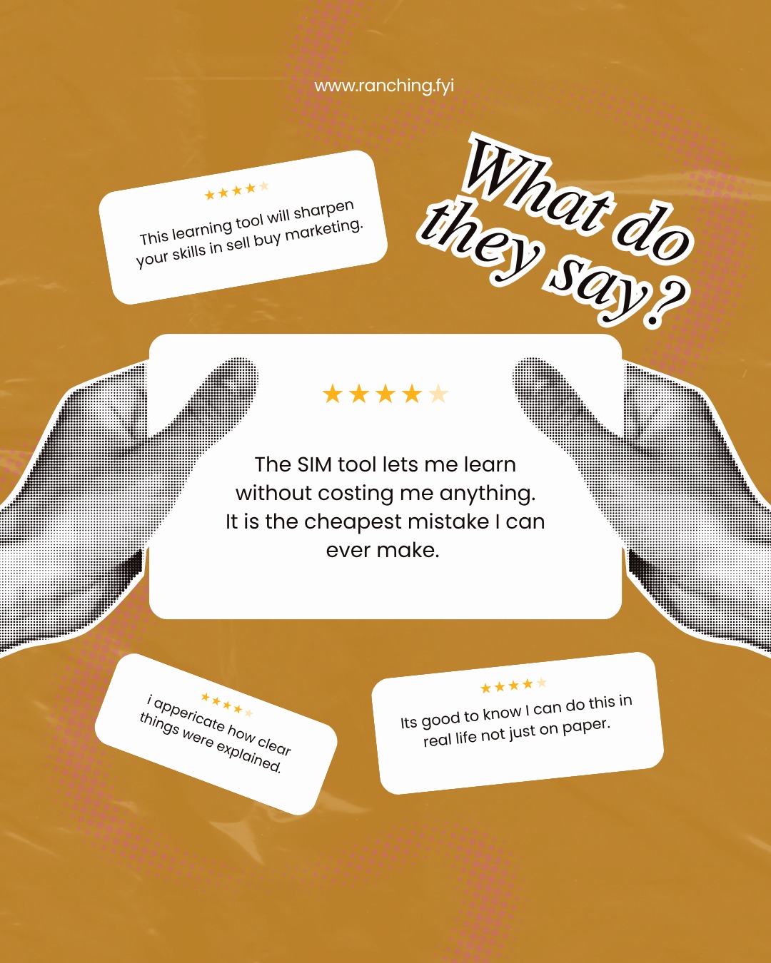“What do they say?” What others say matters… but what you experience matters more.
You can read about Sell ➧Buy.
You can listen to someone explain it.
But until you run the numbers, make the decisions, and feel the pressure—it doesn’t stick.
That’s why the SIM works.
It’s not just learning.
It’s practicing… without the cost of a real mistake.
That’s where clarity shows up.
That’s where confidence gets built.
If you’ve been sitting on the fence, this is your sign.
What’s one decision you wish you could test before making it in real life? Drop it below 👇
Follow @Ranching.FYI and get in a room where you don’t just learn—you actually practice making better decisions.
#ranchingfyi #sim2win #decisionmaking #sellbuy #ranchingeducation