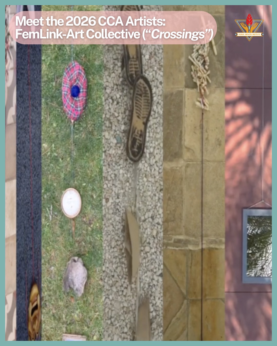 Next up, we would like to highlight the video installation titled "Crossing" by artists from the FemLink-Collective from 27 different countries! 📽️
"Each of the FemLink-Art artists explores the notion of human existence through their selection of artifacts. The objects cross the image from side to side on different types of ground, grass, sand, road, snow, with strips of images that only reveal the objects dragged along the earth."
We are excited to showcase their work at this year's Creative Climate Awards exhibition, held at TECO - 1 East 42nd St, New York, NY, from April 16th to May 14th. Join us for the celebration!
🌳 Head to the link in our bio for the full list of events!
#CreativeClimateAwards #CollectivePower #ClimateArt #UnityForClimate #ClimateAction