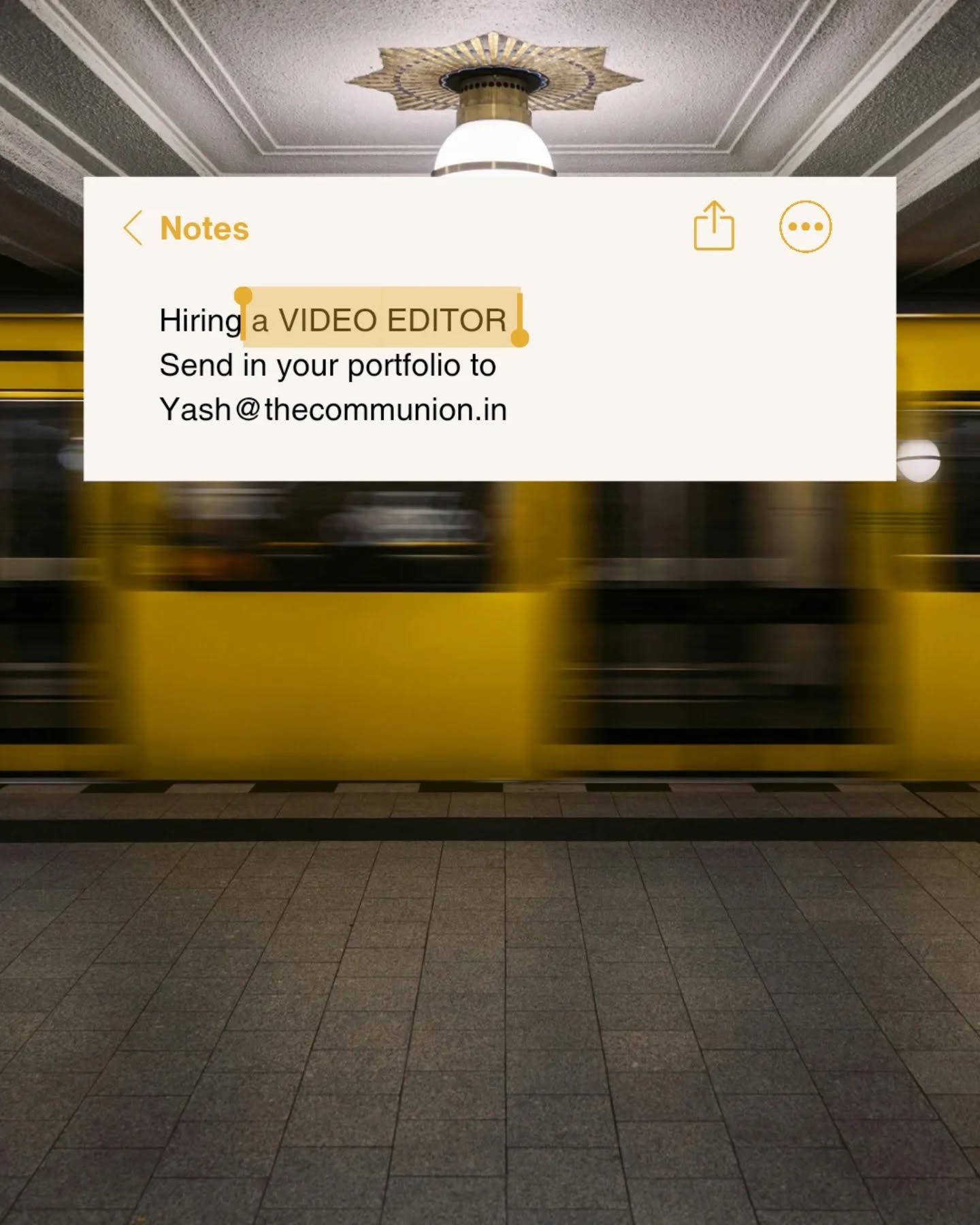 Cut to the chase - weβre hiring a Video Editor. π¬
If your timeline is cleaner than your room, your transitions are smoother than butter, and your edits actually hit different - we should talk.
Fresher or mid-level, if youβve got the skills (and the reels to prove it), send your portfolio to yash@thecommunion.in
On site role, Nehru Place ( New Delhi )
Donβt leave this opportunity on the cutting room floor. βοΈ
( Video editor, editing , reels, content creators, marketing agency, agency, shoot )