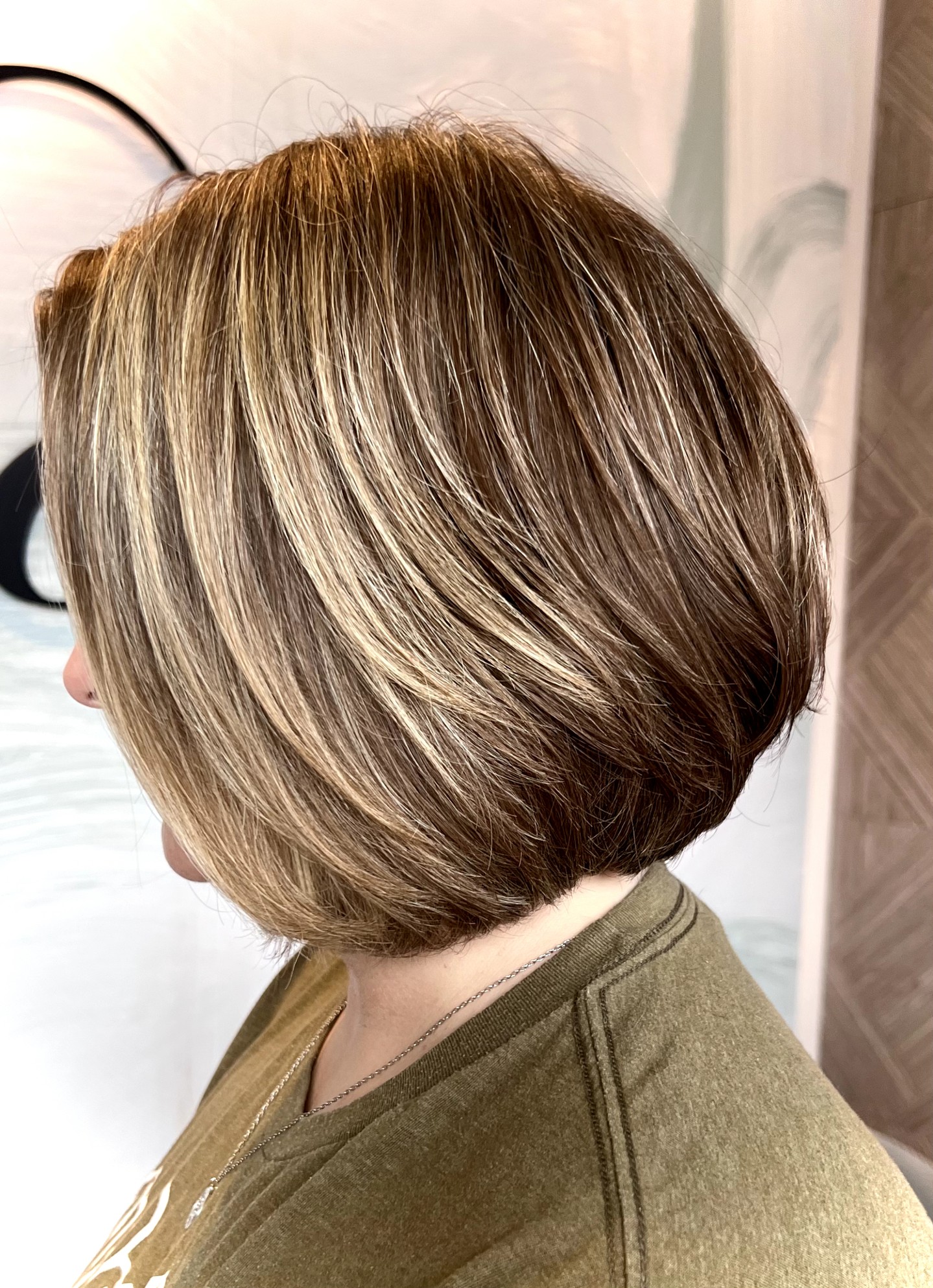 FUN FACT:
Bobs are actually much harder to cut than most people realize... ESP if the hairline in the back has wild cowlicks happening (as most of us do).
There's also a convo about shape that comes into play- do you like a beveled look (like Maria's here), or a stacked look with much shorter layers, or do you like it to appear one length, but have plenty of texture.
All those things come into play and should be questions and visuals to show you for the end result to be exactly what you want.
We do slay plenty of long hair, curly hair, and grey hair around here- but bobs are one of our fave haircuts!
hair by @hairgeniusamanda