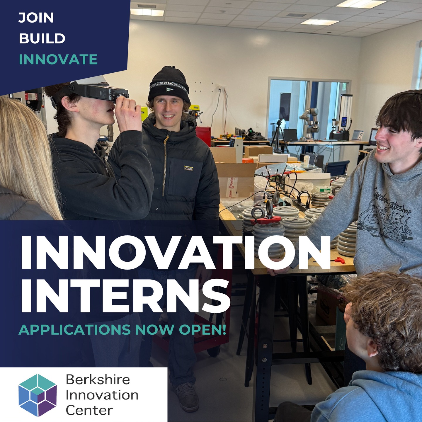 Innovation Interns - Applications Now Open!
The Berkshire Innovation Centerās Innovation Interns Program is a hands-on Innovation Sprint for self-directed builders ready to develop real-world skills and work on meaningful challenges.
During this paid summer internship, participants will learn how to see clearly, solve meaningful problems, scale impact, and communicate their work effectively ā all while working inside the collaborative innovation environment at the BIC.
⢠Up to 10 students acceptedāØ
⢠June 1 ā July 17 (1-week unpaid break July 6ā10)āØ
⢠$17/hourāØ
⢠20 hours per weekāØ
⢠Application Deadline: Friday, May 1
This is a unique opportunity to gain hands-on experience, build practical skills, and work alongside innovators tackling real challenges.
Apply now - See Link in Bio
#InnovationLives #InTheBerkshires #Internships #STEM #AdvancedManufacturing #BIC