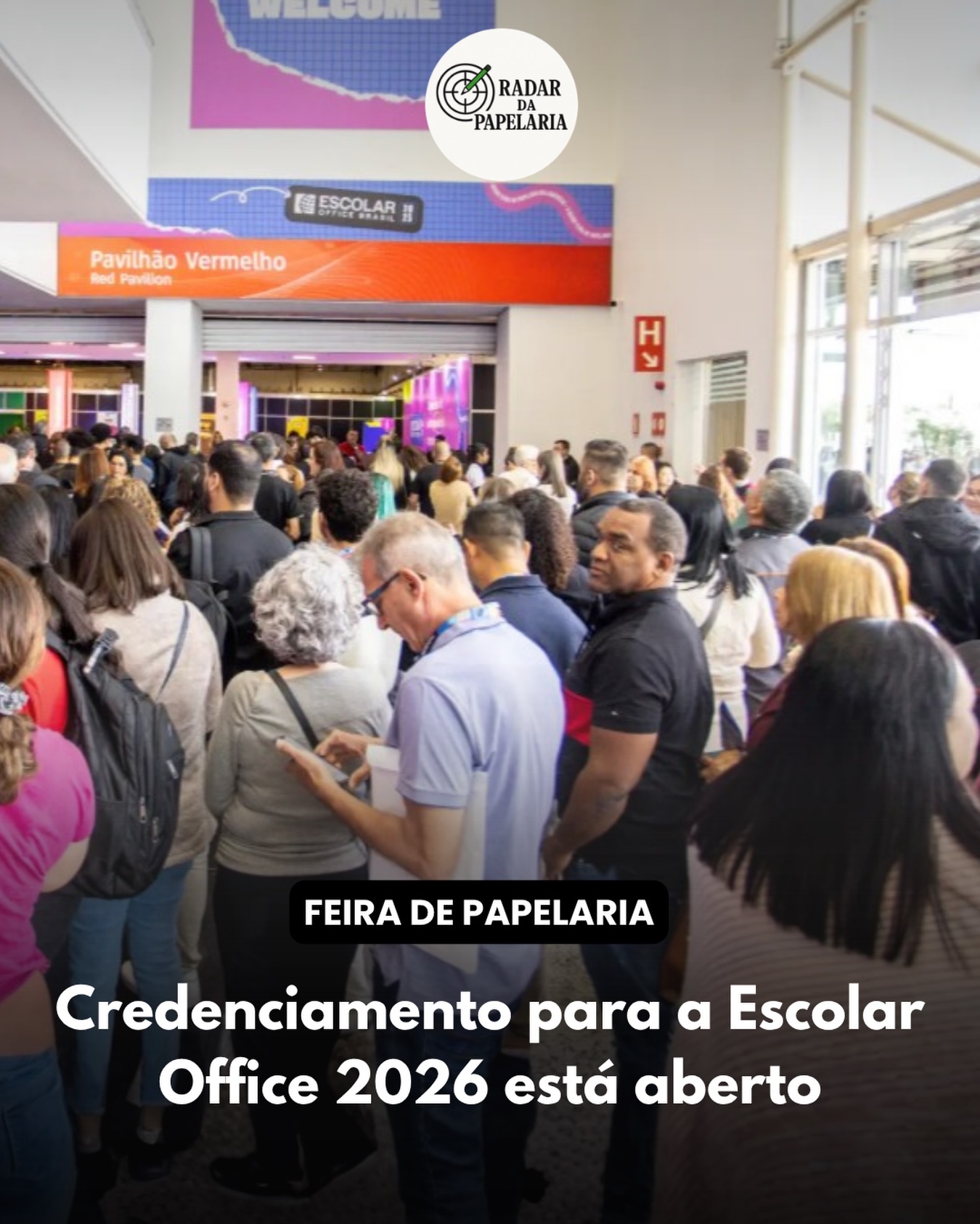 Feira de Papelaria 🗒️📝
Principal feira de papelaria da América Latina, a edição 2026 da Escolar Office está com o credenciamento online aberto. Neste ano, o evento será realizado entre os dias 02 a 05 de agosto, no Expo Center Norte, em São Paulo-SP.
A edição de 2025 contou com 20 mil visitantes durante os quatro dias de evento, vindos de todos os estados brasileiros e de outros 30 países, de todos os continentes. Cerca de 75% dos visitantes são compradores e 56% são responsáveis diretos pela decisão de compras em suas lojas.
Até o momento, a Escolar Office 2026 conta com mais de 150 expositores confirmados, mas a expectativa é de que esse número ultrapasse os 280, superando o número recorde de 274 marcas que expuseram na edição 2025 da feira.
O link para o credenciamento de lojistas está disponível no perfil da @escolarofficebrasil.
📡🗒️