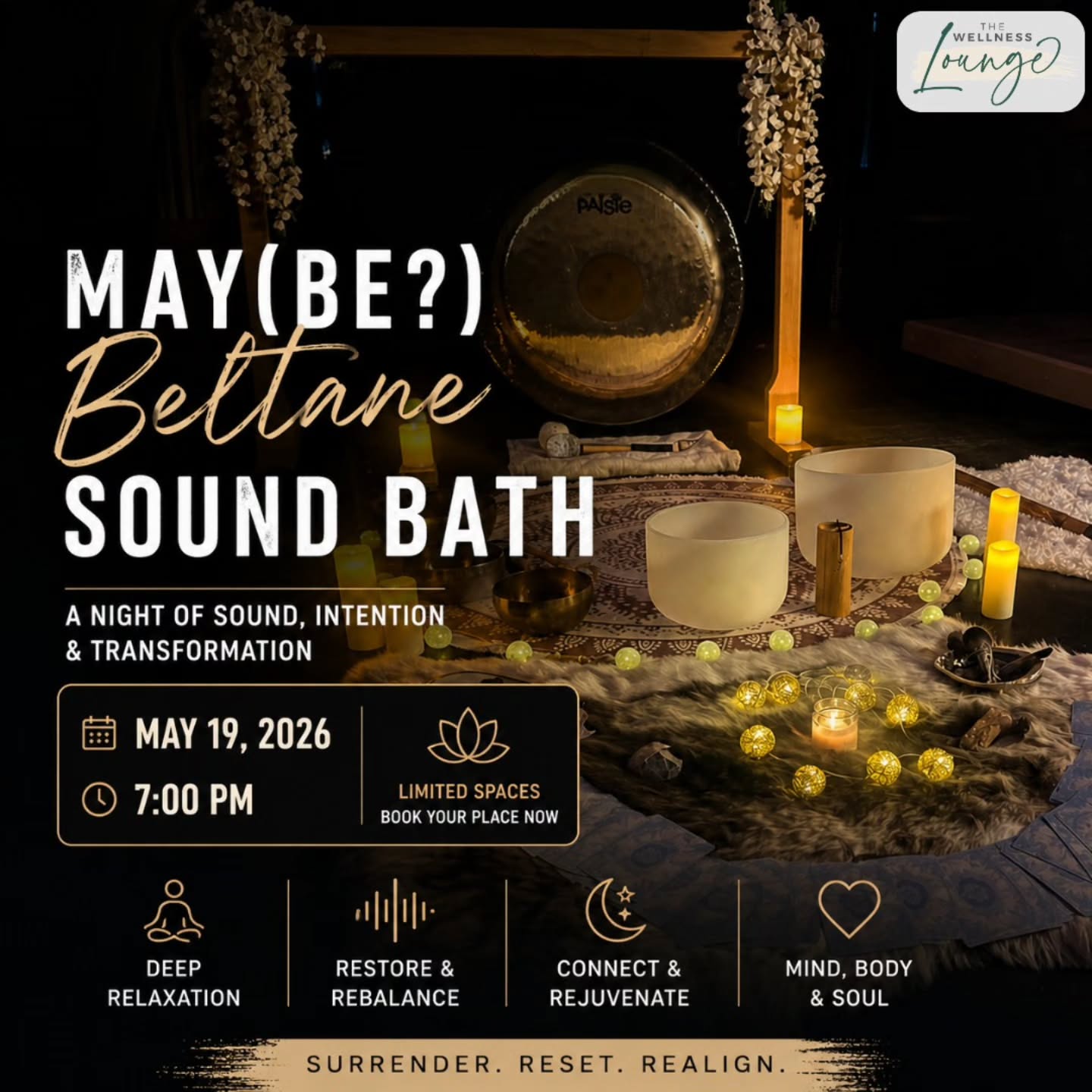 🔥✨ May(be?) Beltane Sound Bath ✨🔥
Step into stillness. Slow down. Let yourself be held.
Join us for a deeply restorative Beltane Sound Bath — celebrating renewal, growth, and that shift into lighter energy 🌿
Immerse yourself in soothing sounds from singing bowls, chimes, and resonant tones designed to help your body fully switch off and reset.
💺 Entire session held on comfortable recliners — no floor work, just pure relaxation
🌸 Release tension
🌸 Reset your nervous system
🌸 Reconnect & unwind
🧘♀️ Suitable for all — no experience needed
📅 Tuesday 19th May 2026
🕖 19:00 – 20:00
📍 Cardiff Wellness Lounge
💫 £20 | £16 members
⚠️ Limited spaces — book via the “Events” link in our bio
✨ Sound. Stillness. Reset.
#SoundBath #Beltane #CardiffWellness #Relaxation #WellnessEvents NervousSystemReset