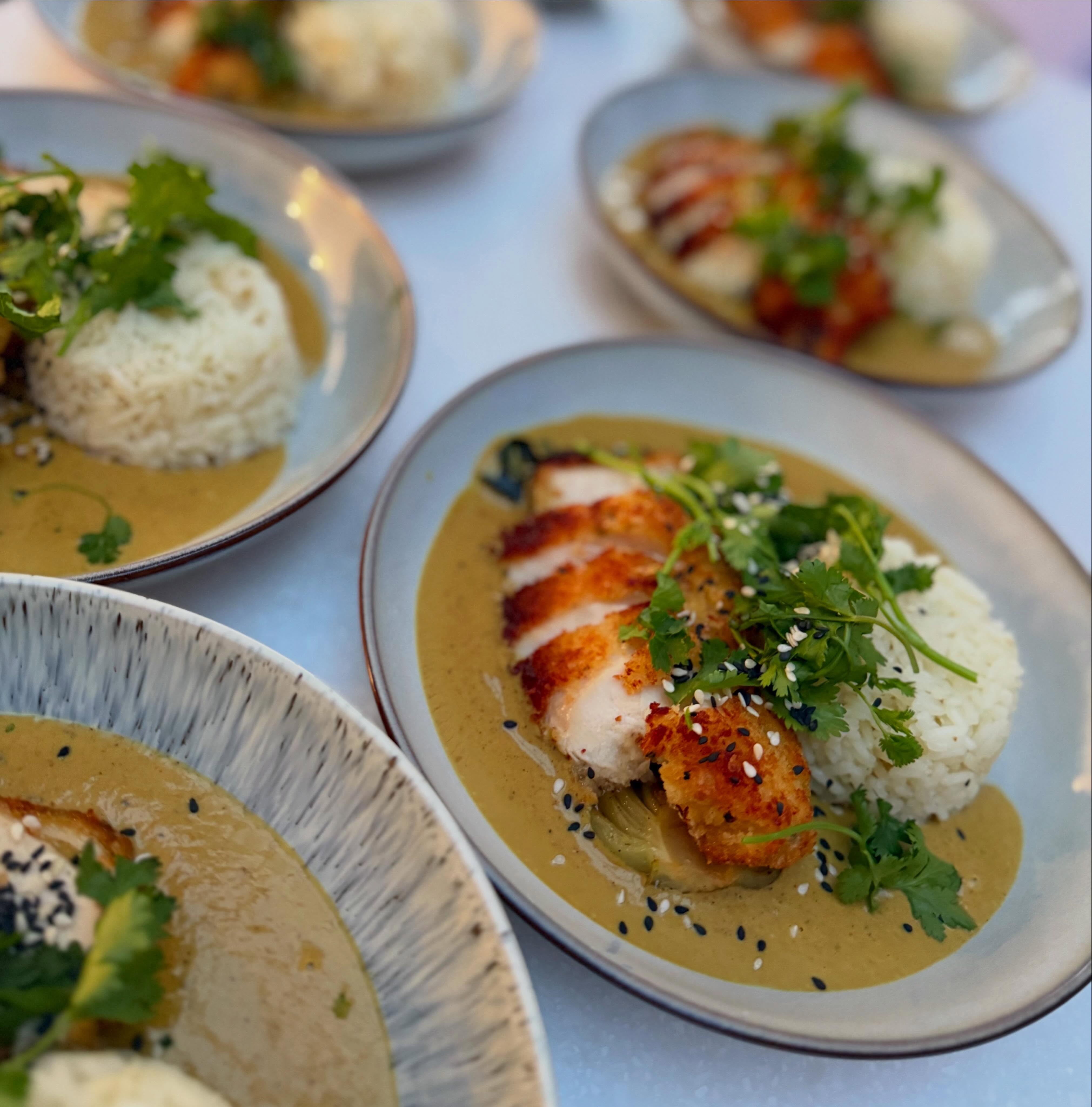Asian Tasting Menu 2026 🎋
We have been working on our new Asian tasting menu which will be available this Autumn.
Dishes like our Katsu chicken curry bao bun from @spicecollectionsuk will be included and our so to be famous Cambodian tiger prawn and crab toast with sweet & sour sauce.
Korean BBQ lamb rump with our NEW Massaman curry and to finish lemongrass & Lime leaf panna cotta with caramelised Pineapple 🍍
COMING SOON! 🌶️