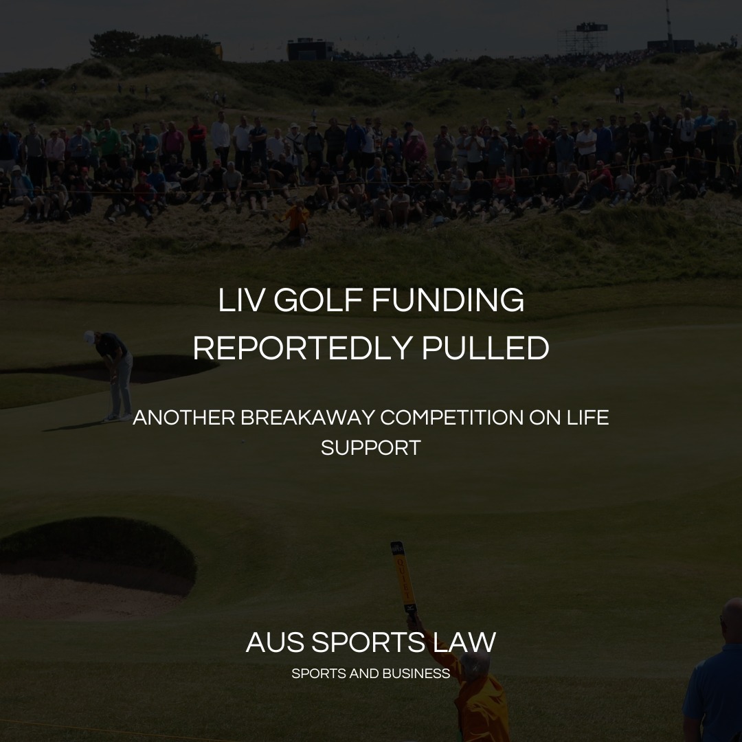 Recent reports suggest LIV Golf's funding has been pulled, its future is uncertain, and billions have been spent with no clear path forward.
LIV, R360, Grand Slam Track and others all arrived with the same pitch: more money, more power to athletes, better product, fewer constraints. A clean break from legacy systems that felt slow, exploitative or under-commercialised.
And yet, the outcomes keep looking the same.
What these ventures run into is the weight of systems that have spent decades working through professionalisation, governance, broadcast, stakeholder alignment and commercialisation the hard way. That process is slow and often criticised, but it builds something incredibly difficult to replicate.
We are beginning to see clearly that you canât shortcut legitimacy, manufacture history or easily rebuild the network effects that underpin elite sport.
The legal elements are always of interest to us.
Incumbent systems rely on eligibility rules, participation restrictions, ranking points and contractual obligations that are often framed as protectionist. At times, thatâs fair. These mechanisms can restrict player movement, limit earning opportunities and raise real restraint of trade and competition law questions.
But they also perform a protective function. They hold together calendars, preserve competitive integrity and underpin the commercial arrangements that fund the sport. They can also, evidently, protect athletes' careers.
Protection versus restriction. That's where we usually focus.
Even where breakaways challenge those settings, the legal fight is only one part of the equation. Without alignment across players, broadcasters, sponsors and fans, the model struggles to hold.
History suggests these ventures rarely replace incumbents. They fade out, get absorbed, or force incremental change.
The system bends. It rarely breaks.
Starting from scratch and trying to compete at the top end continues to be a much harder game than it looks!