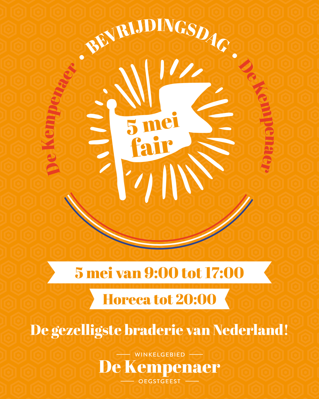 🇳🇱 𝐇𝐞𝐭 𝐢𝐬 𝐛𝐢𝐣𝐧𝐚 𝐳𝐨𝐯𝐞𝐫: 𝟓 𝐦𝐞𝐢 𝐟𝐚𝐢𝐫
Volgende week is het weer zover. Dan wordt Winkelgebied de Kempenaer omgetoverd tot de gezelligste 5 mei fair van Nederland, ter ere van 81 jaar vrijheid. Een dag vol kraampjes, live-muziek, eten, drinken en gezelligheid!
Hier alvast een kleine terugblik op vorig jaar om in de stemming te komen.
De fair duurt tot 17.00 uur en de horeca is geopend tot 20.00 uur.
#5mei #5meifair #Bevrijdingsdag #winkelgebied #dekempenaer #genieten #gezelligheid #oegstgeest