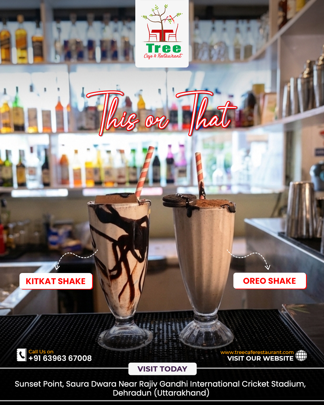 This or That? 🤔
Rich, chocolatey indulgence or crunchy cookie bliss why choose when you can try both? 😍🥤
Drop your pick below 👇
#ThisOrThat #MilkshakeLovers #KitKatShake #OreoShake #dessertcravings #shaketime #foodiefinds #dehraduneats
