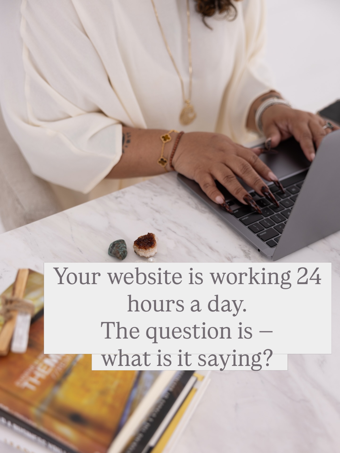 Your website is working 24 hours a day. The question is — what is it saying?
I’ve seen it too many times. A founder who is brilliant and deeply talented — with a website that doesn’t reflect any of it. A site that looks fine but doesn’t convert. Generic when she is anything but.
At La Dolce Vita Group we build brand experiences. We start with who you are — your vision, your energy, your truth — and translate that into a digital presence that does the selling for you. Soulful. Strategic. Built to work while you rest.
If your website isn’t doing its job — let’s fix that. Link in bio for your complimentary 30-minute strategy call. 🌿