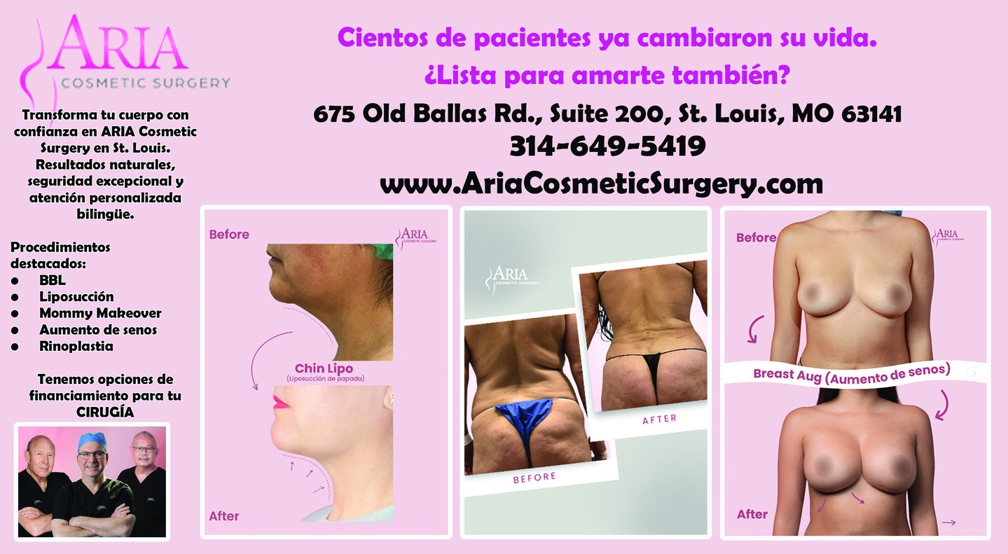 💆♀️ ¡Descubre tu mejor versión en Aria Clínica Cosmética! ✨
✔ Tratamientos personalizados
✔ Planes de financiamiento
✔ Promociones exclusivas
📅 Agenda tu cita hoy
📍 675 Old Ballas Rd, Suite 200, Creve Coeur, MO 63141
📞 314-649-5419
#ClínicaCosmética #Belleza #Bienestar #TratamientosPersonalizados #Promociones #AriaClinica #CreveCoeur
💆♀️ Discover your best self at Aria Cosmetic Clinic! ✨
✔ Personalized treatments
✔ Financing plans
✔ Exclusive promotions
📅 Schedule your appointment today
📍 675 Old Ballas Rd, Suite 200, Creve Coeur, MO 63141
📞 314-649-5419