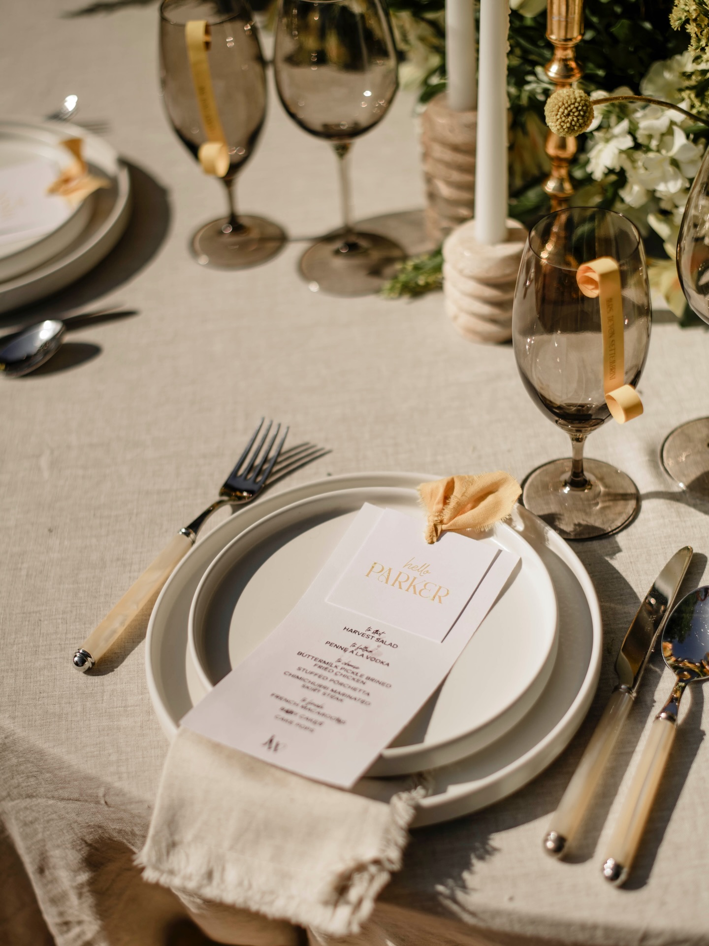 A tablescape that leans into warmth, light, and just the right pop of color - proof that bold can still feel elevated.
Sunny, effortless, and quietly stealing the show.
Photographer: @livmariaphotography
Planning & Design: @allsettup
Florist: @tkfloraldesignshv
Hosts: @thecollectivestyledshoots
Venue: @wavenyhousevents
Hair: @mcshairstyles
Makeup: @jkinfordbeauty
Models: @twoinapicture @margaux.nyc
Bridal Gowns: @rentthedressct
Grooms Attire: @bardsclothing
Cake: @vicidesignny
Signage & Stationery: @purelythedetails
Rentals: @elitepbstentsevents
Macarons: @macaronmaman
Bar: @thevintagehorse
Fairfield County Wedding Planner | Destination Wedding | Luxury Wedding | CT Wedding | Fairfield County Wedding Planner | Hudson Valley Wedding | Event Planner | CT Event Planner | Destination Planner | All Sett Up Events