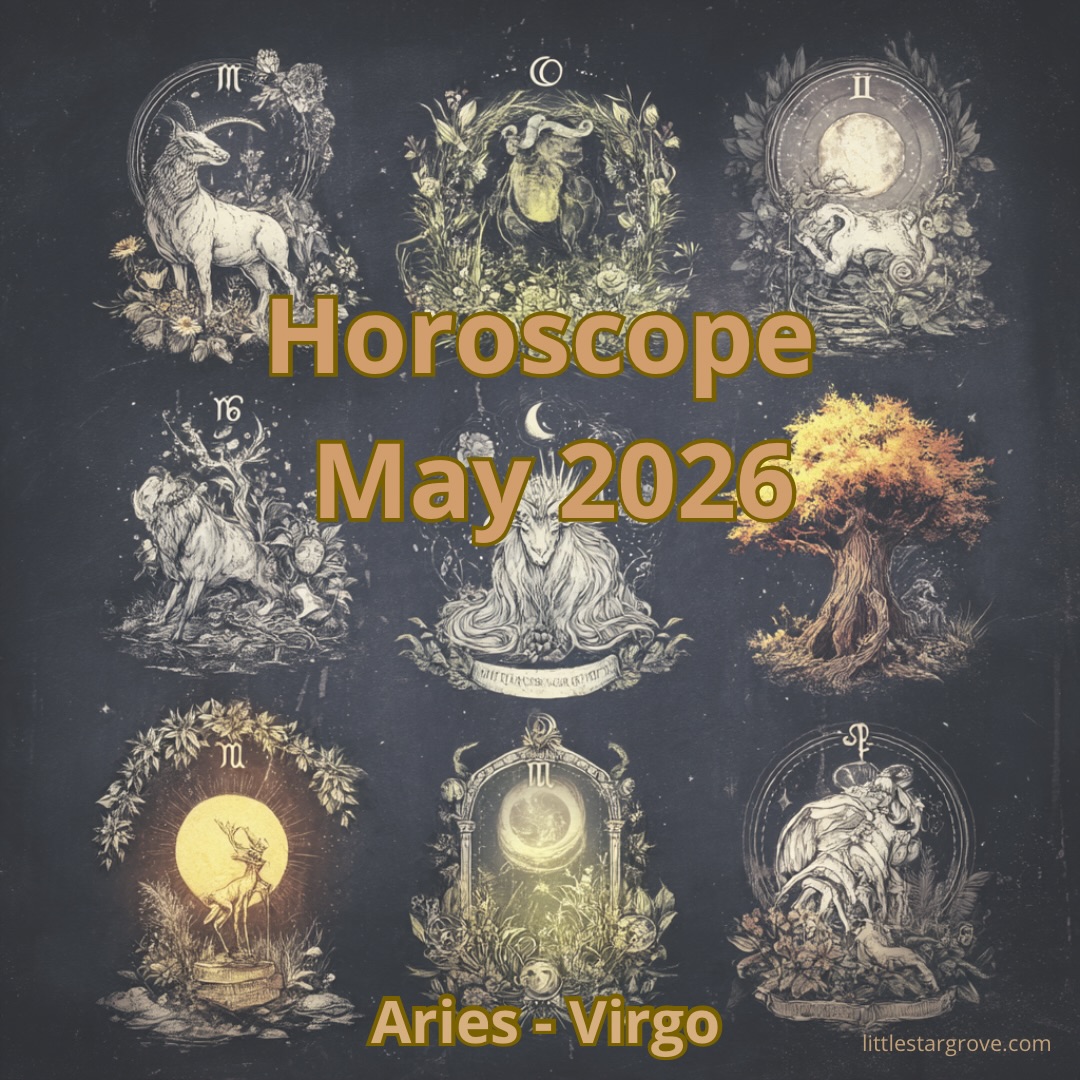 Horoscopes May 2026 ✨
Part 1: Aries ♈️ to Virgo ♍️
Transits:
Pluto retrograde in Aquarius - May 6th
Venus enters Cancer - May 18th
Sun enters Gemini - May 20th
May brings a more reflective energy, combined with a growing need for clarity and reorganization. With Pluto retrograde in Aquarius, you may feel called to pause and take a closer look at your relationships, long-term goals, and the direction everything is heading.
As Venus enters Cancer, your focus naturally turns inward. Emotions, comfort, and close connections become more important, highlighting the need for security and genuine support. This is a good time to slow down and nurture what brings you a sense of peace and emotional ease.
When the Sun enters Gemini, the energy becomes lighter and more dynamic. Curiosity increases, conversations pick up pace, and the desire to explore, connect, and move forward with new ideas becomes stronger.