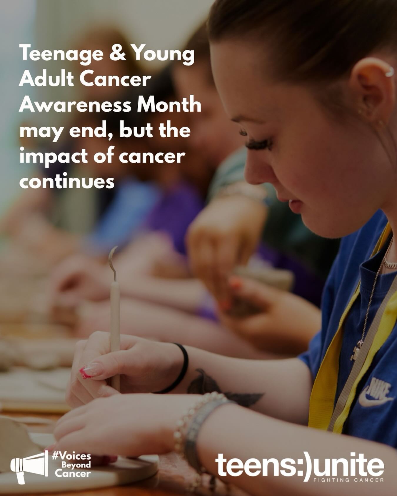 Teenage and Young Adult Cancer Awareness Month may end, the impact of cancer continues.
The cancer story doesn’t end here - and neither do we.
We’re here to support young people every step of the way, raising awareness of the lasting effects cancer can have, long after diagnosis.
If you’re aged 13–24 and going through cancer, or have experienced it in the past, we’re here for you. No matter how long it’s been since your diagnosis, you can join our regular activities, digital workshops and short breaks away from home - connecting with others your age who truly ‘get it’.
Follow the link in our bio to sign up for support and discover a range of activities you can get involved in - at your own pace, in your own time.
#voicesbeyondcancer #cancersupport #tyacancer #tyacam #youthcancer