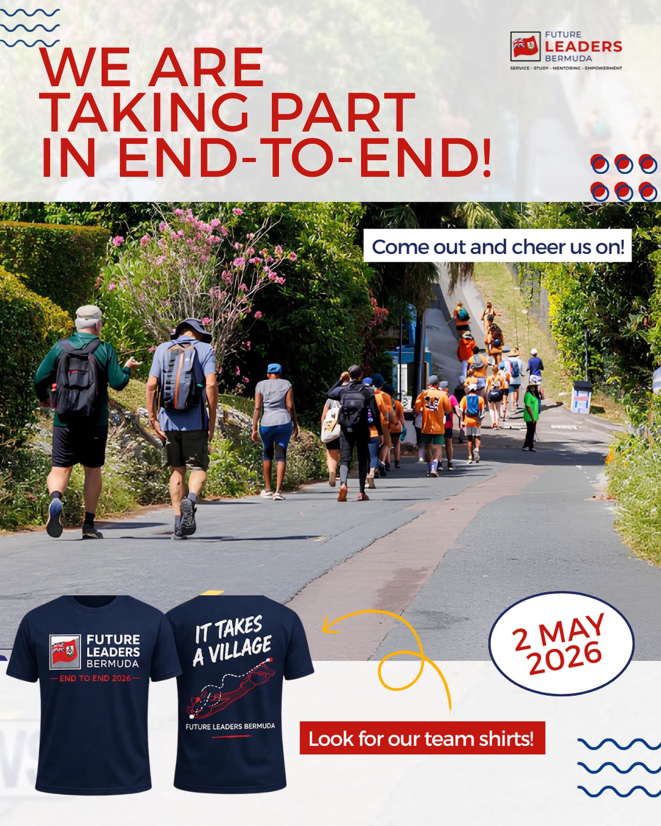 We’re excited to be taking part in Bermuda’s End-to-End this year! 🏃🏽♀️🏃🏽
End-to-End is one of those events that really brings the island together, and we’re proud to have members of the Future Leaders Bermuda team out there on the road.
We are also grateful to have been selected as one of the recipients of the 2026 Convex Bermuda End-to-End donation, receiving $10,000 to support our work. It means the world to us. 💙
If you’re out watching tomorrow, keep an eye out for us and give a wave or some encouragement. It means more than you know.
#EndToEndBermuda #FutureLeadersBermuda #Bermuda