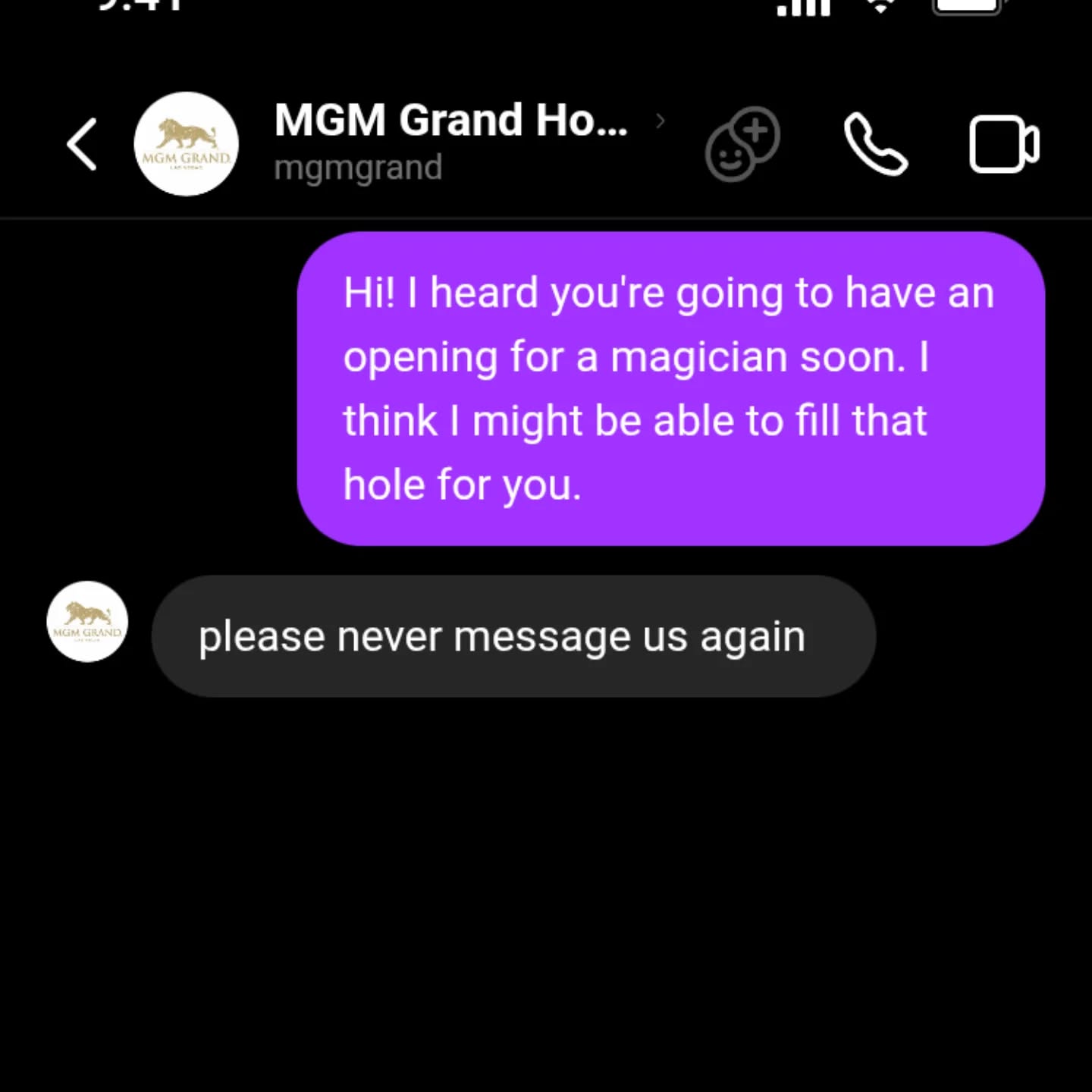 You miss 100% of the shots you take
#mgm #magic #Vegas #bookme
