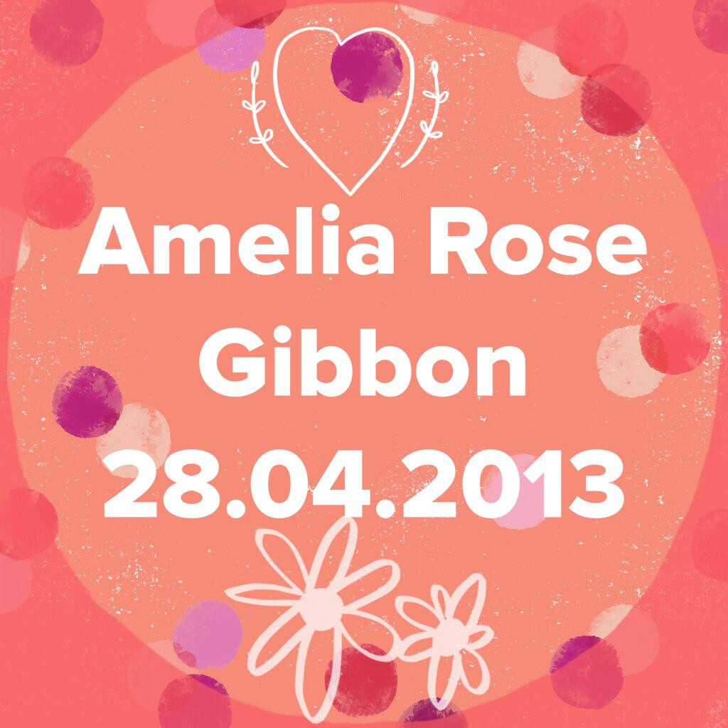 Happy 13th Birthday Amelia 🎉🎈🎁 enjoy your celebrations in the clouds. Thinking of your family today xxx #alwaysloved ❤️