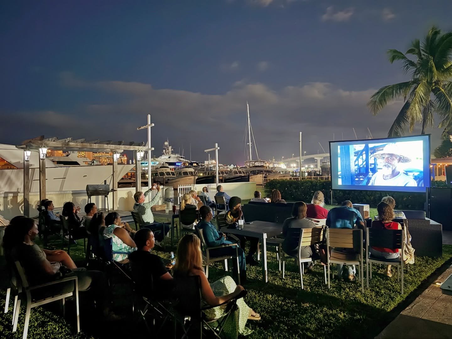 We were honored to screen the local short film “Seafood Nation”, A great movie on a full moon night. This movie should be in every classroom to teach the importance and to protect our fishing resources. It is vital to our marine ecosystem that we all take our ocean seriously. Conservation begins at home.
Bringing the community together, one unforgettable night at a time 🎬🌴
Bay St. Marina.
