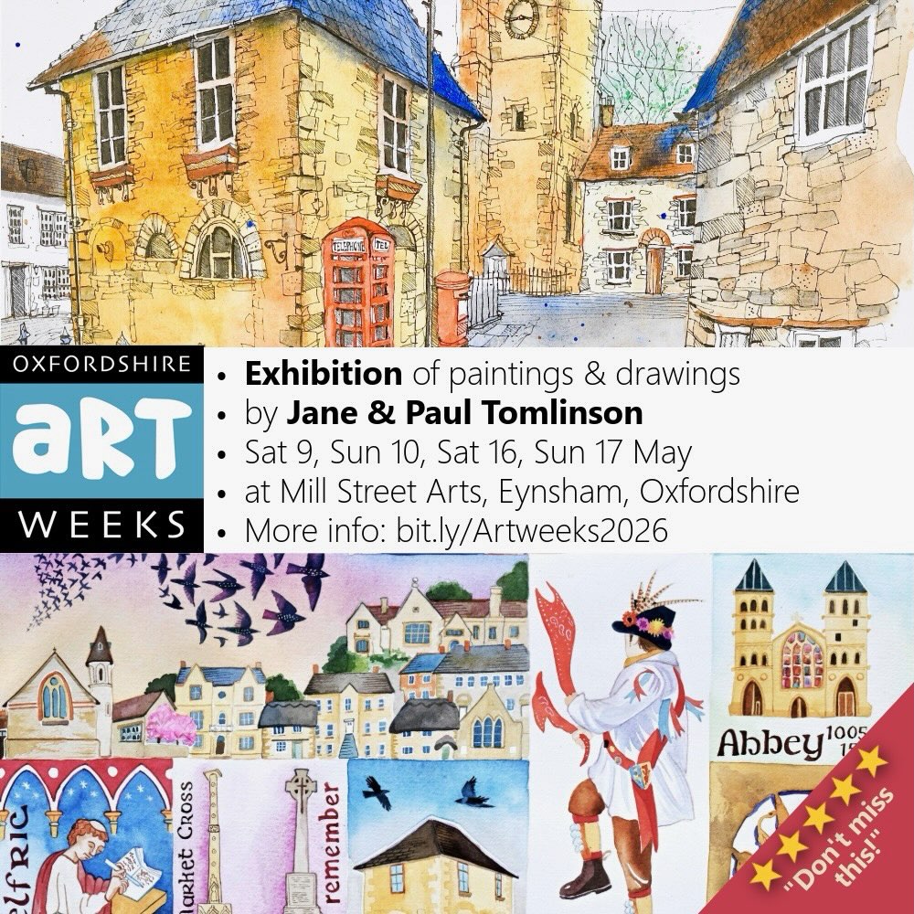 Just five days to go until my sister @janetomlinsonart plus painter @jsailingfreeartanddesign photographer @neilmason and myself open our doors at Mill St Arts in Eynsham for Oxfordshire #Artweeks. We’re just a few miles west of #Oxford itself. Bring friends and family, enjoy a cup of tea with us and come and see our latest work. We look forward to seeing you!
#art #artistoninstagram #artists