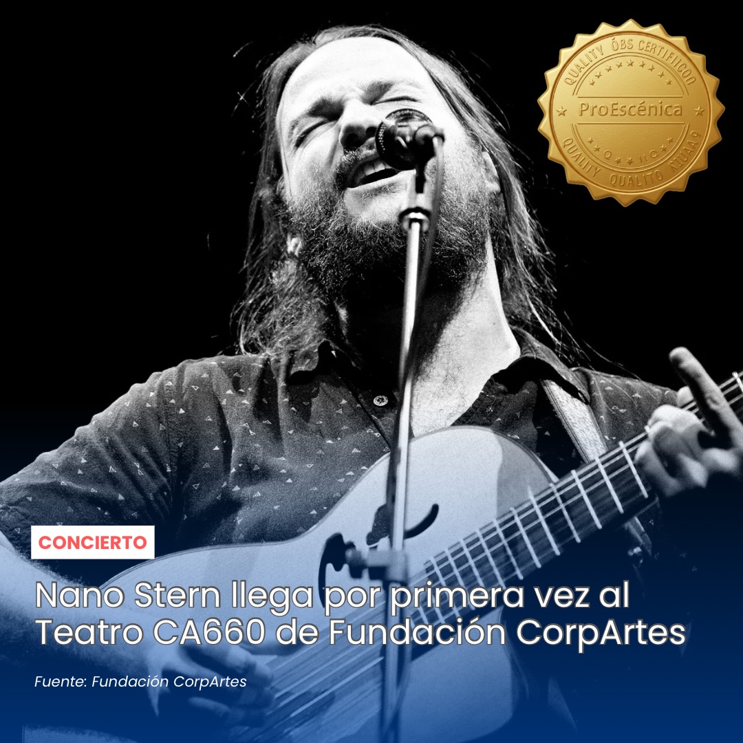Una experiencia musical única aterriza por primera vez en el escenario del Teatro CA660 🎶✨
El destacado cantautor Nano Stern llega con un espectáculo que promete emoción, virtuosismo y una conexión profunda con el público. Una invitación a detener el tiempo y dejarse llevar por una propuesta artística de alto nivel, donde la música se transforma en relato, memoria y presente.
📍 Lugar: Teatro CA660, Rosario Norte 660, Las Condes
🗓️ Fecha y horario: 22 mayo, 20:00 h
🎟️ Entradas: Disponibles en www.corpartes.cl
No te quedes fuera de este encuentro imperdible con uno de los referentes más sólidos de la escena musical chilena contemporánea.
Descubre todos los detalles, coordenadas actualizadas y contenido exclusivo en 🌐 www.proescenica.cl
