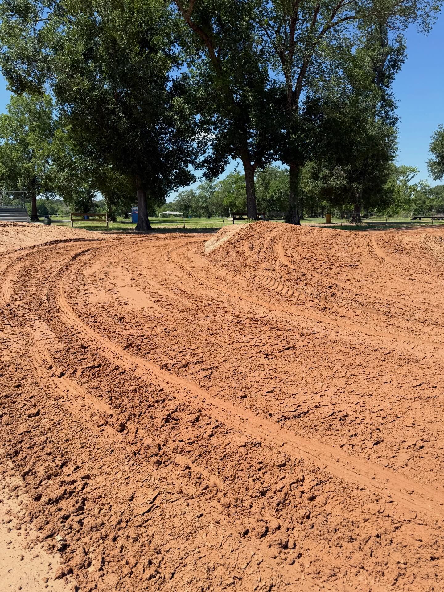 DELAYED OPENING! We are open 12:00 pm to 5:00 pm. Did we get rain all day like all of the other MX Tracks in Texas yesterday? Yes we absolutely did! Could we have raced today? Yes we absolutely could have, but that’s a hard call to make with so many variables in play especially not knowing how much more rain we were going to get overnight last night! Trackman can definitely do a video for you guys to explain sometime in the future, but right now he is busy on equipment!
GP Track is open and ready to go! Dirt Bike Connection Main is currently being prepped. Kids Track is currently being prepped. Woods Track is next up for its finishing touches after the Kids Track is completed. River Track will be the last track to be prepped and no guarantee for today’s prep.
Sunday hours will be 10:00 am to 4:00 pm.
Again, we got rain yesterday. As always, TAKE YOUR SITE LAP every single time you get on any track at any location!!!!