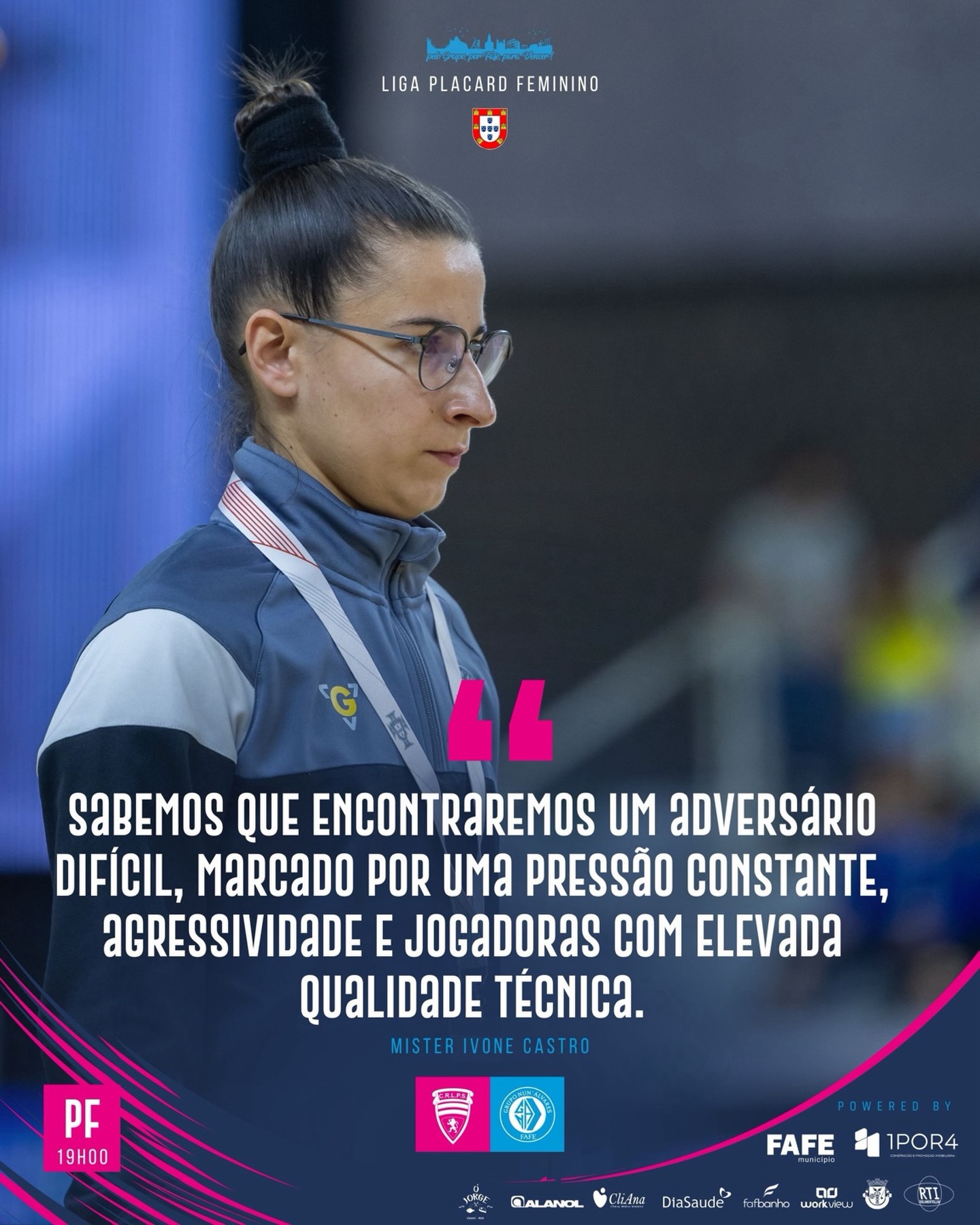 #LPSGNA👔 💬 “Nos playoffs não existem jogos fáceis, e estamos plenamente conscientes da importância de entrar da melhor forma nesta segunda eliminatória. Pela frente teremos uma deslocação exigente a Oeiras, onde iremos defrontar uma equipa muito competitiva, sobretudo quando joga em casa. Apesar de já ser o quarto confronto frente ao Leões Porto Salvo, sabemos que encontraremos um adversário difícil, marcado por uma pressão constante, agressividade e jogadoras com elevada qualidade técnica. Estamos preparados e tudo faremos para dar uma resposta positiva e alcançar a vitória.”
#peloGRUPOporFAFEparaVENCER